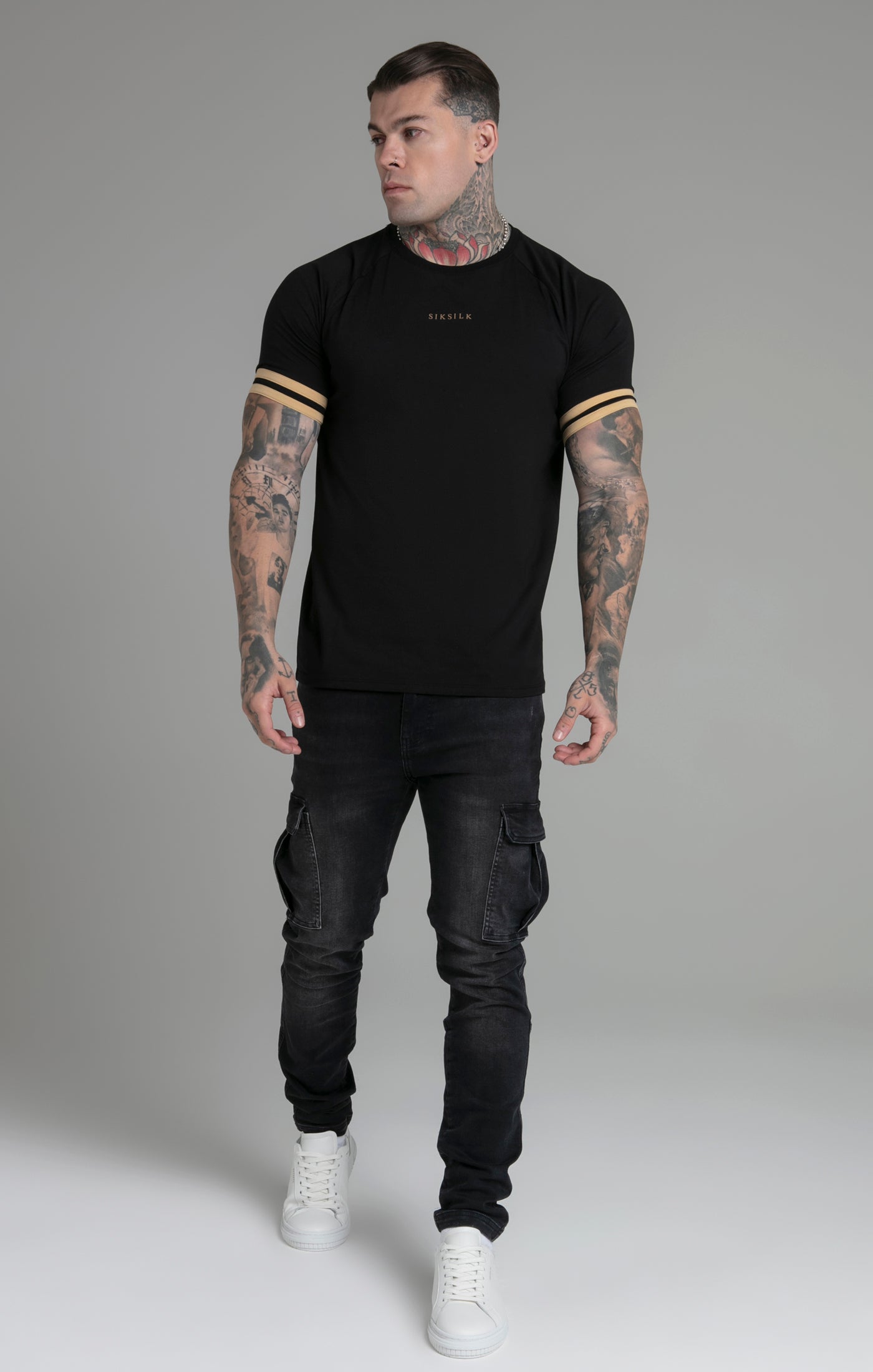 Maglietta Tournament in Nero Magliette SikSilk   