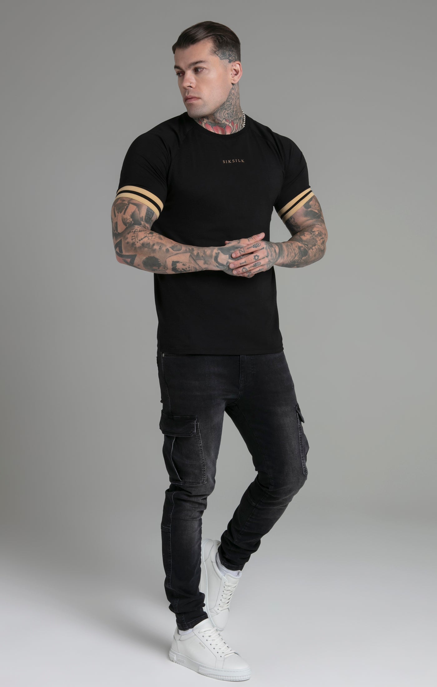 Maglietta Tournament in Nero Magliette SikSilk   