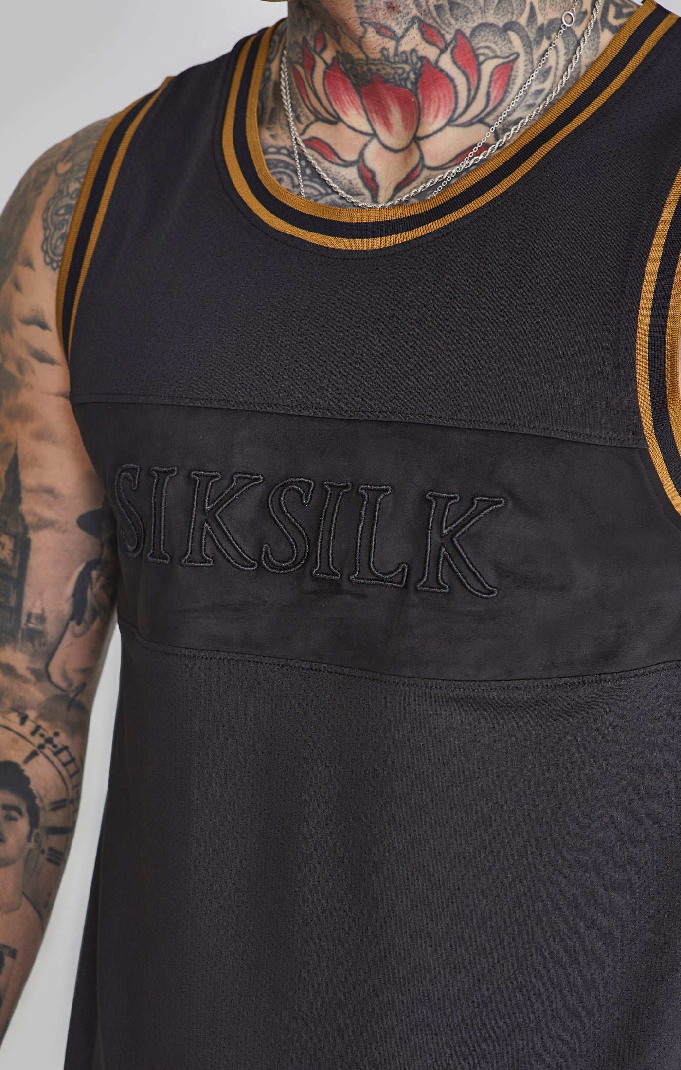 Gilet da basket in top nero SikSilk   