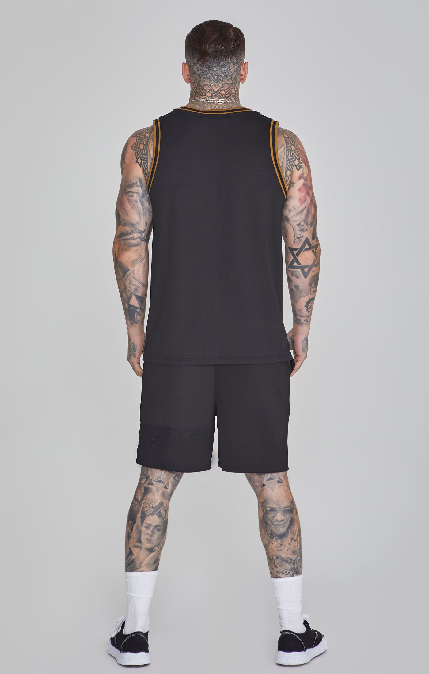 Gilet da basket in top nero SikSilk   