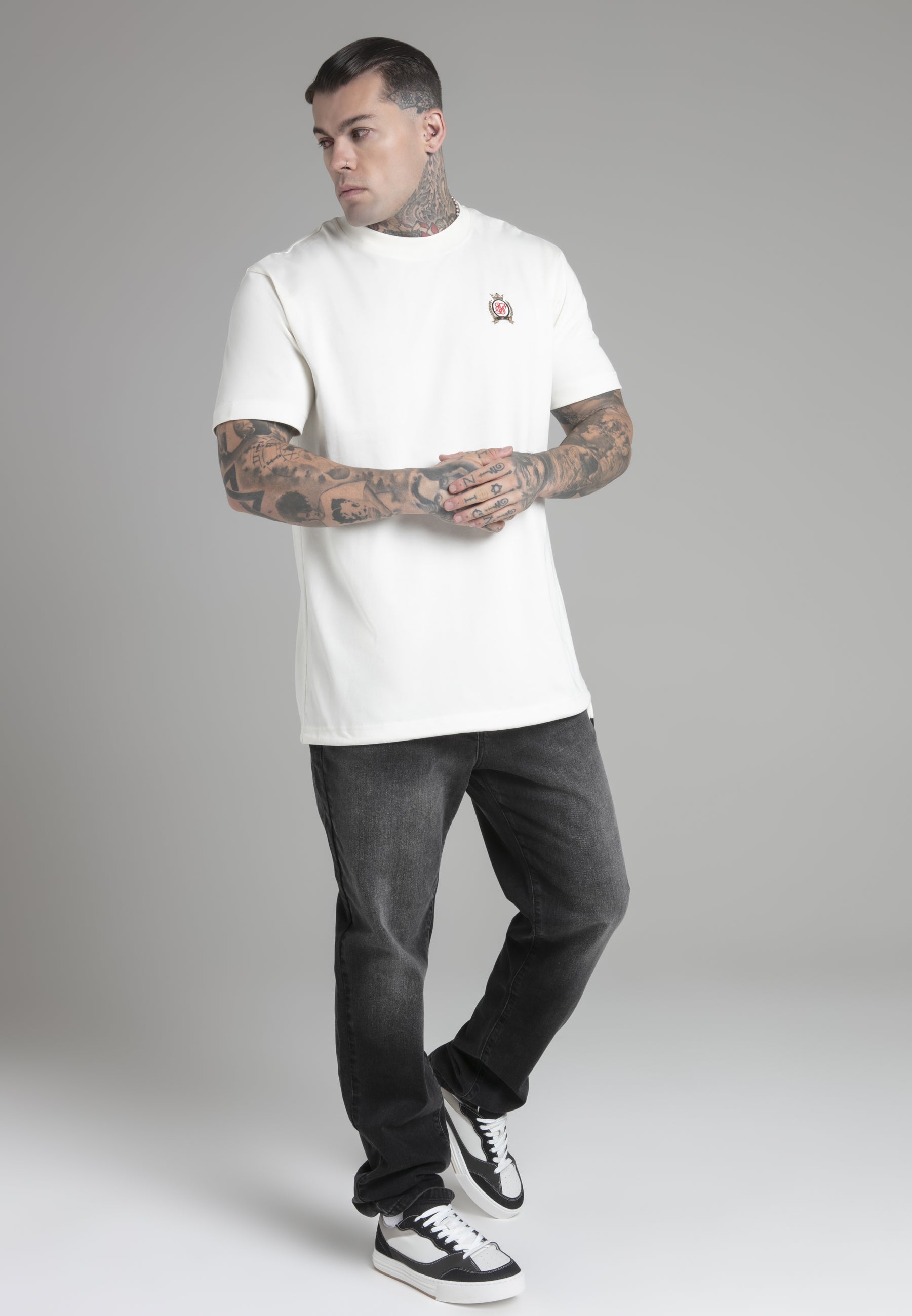 Maglietta oversize in ecru T-shirt SikSilk   