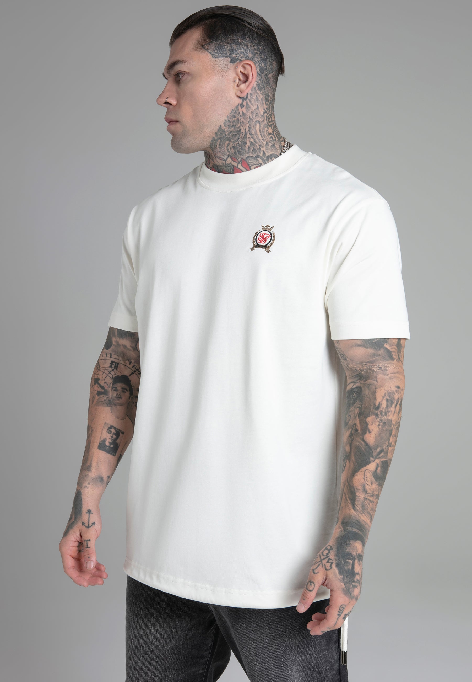 Maglietta oversize in ecru T-shirt SikSilk   