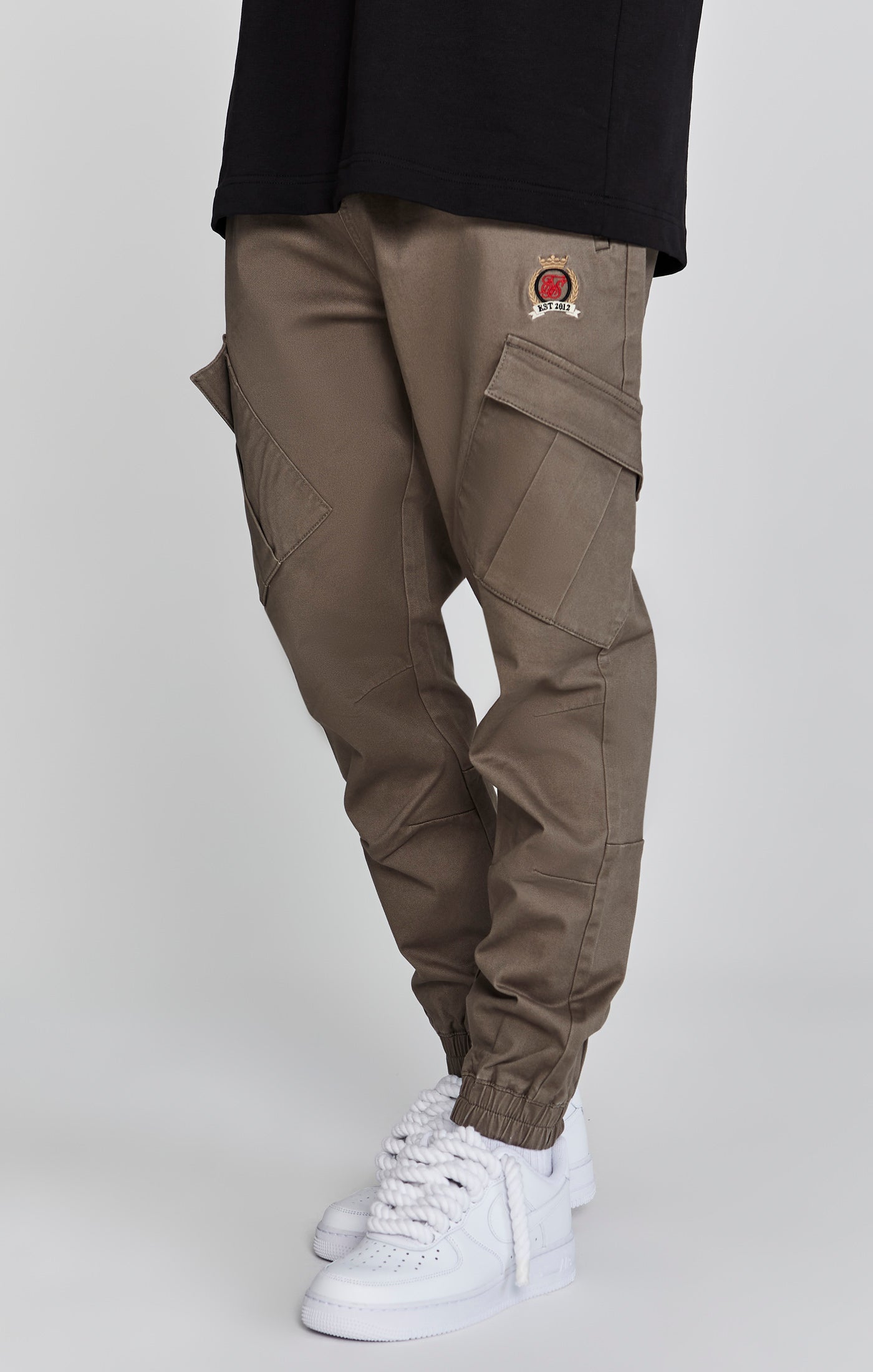 Pantaloni Cargo in marrone Pantaloni SikSilk   