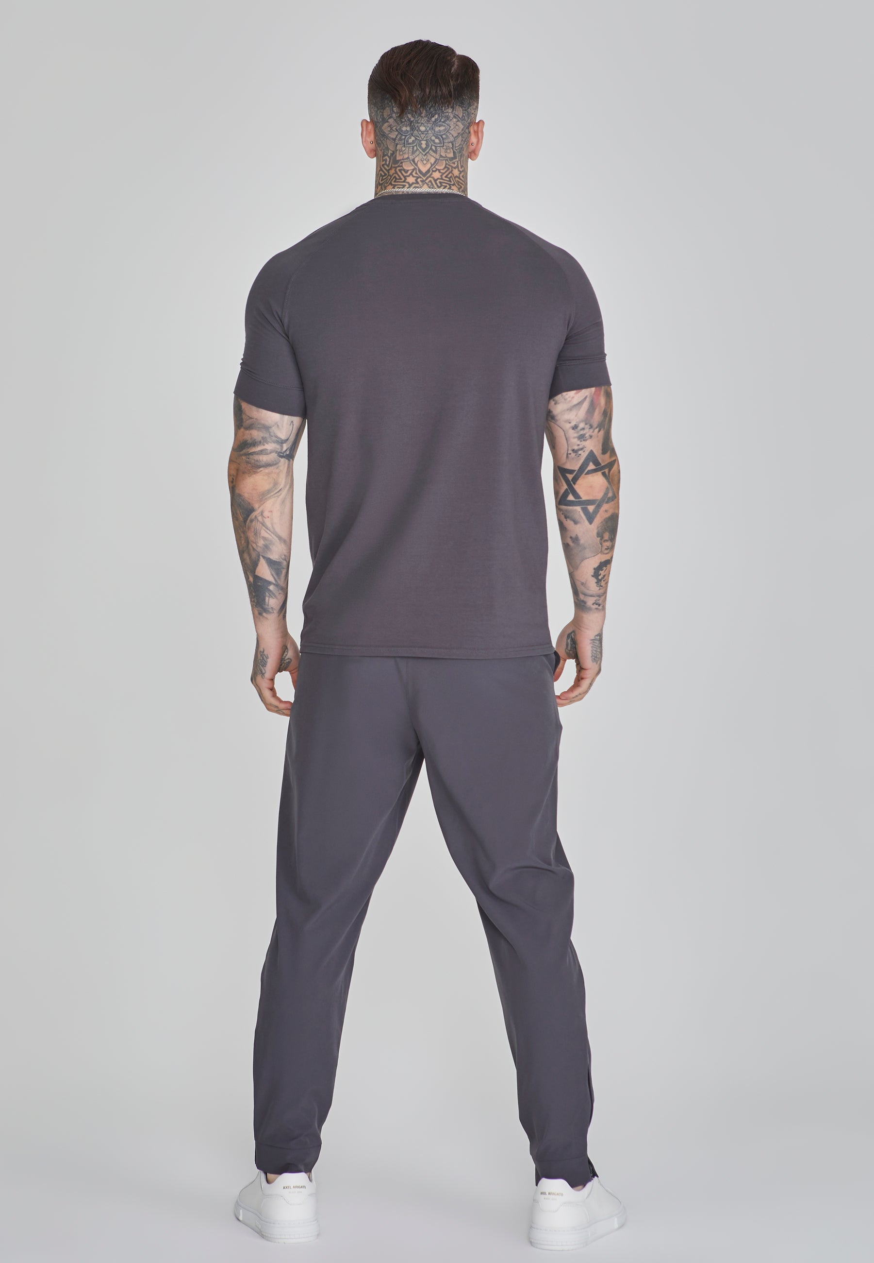 Pantaloni eleganti in grigio scuro Pantaloni SikSilk