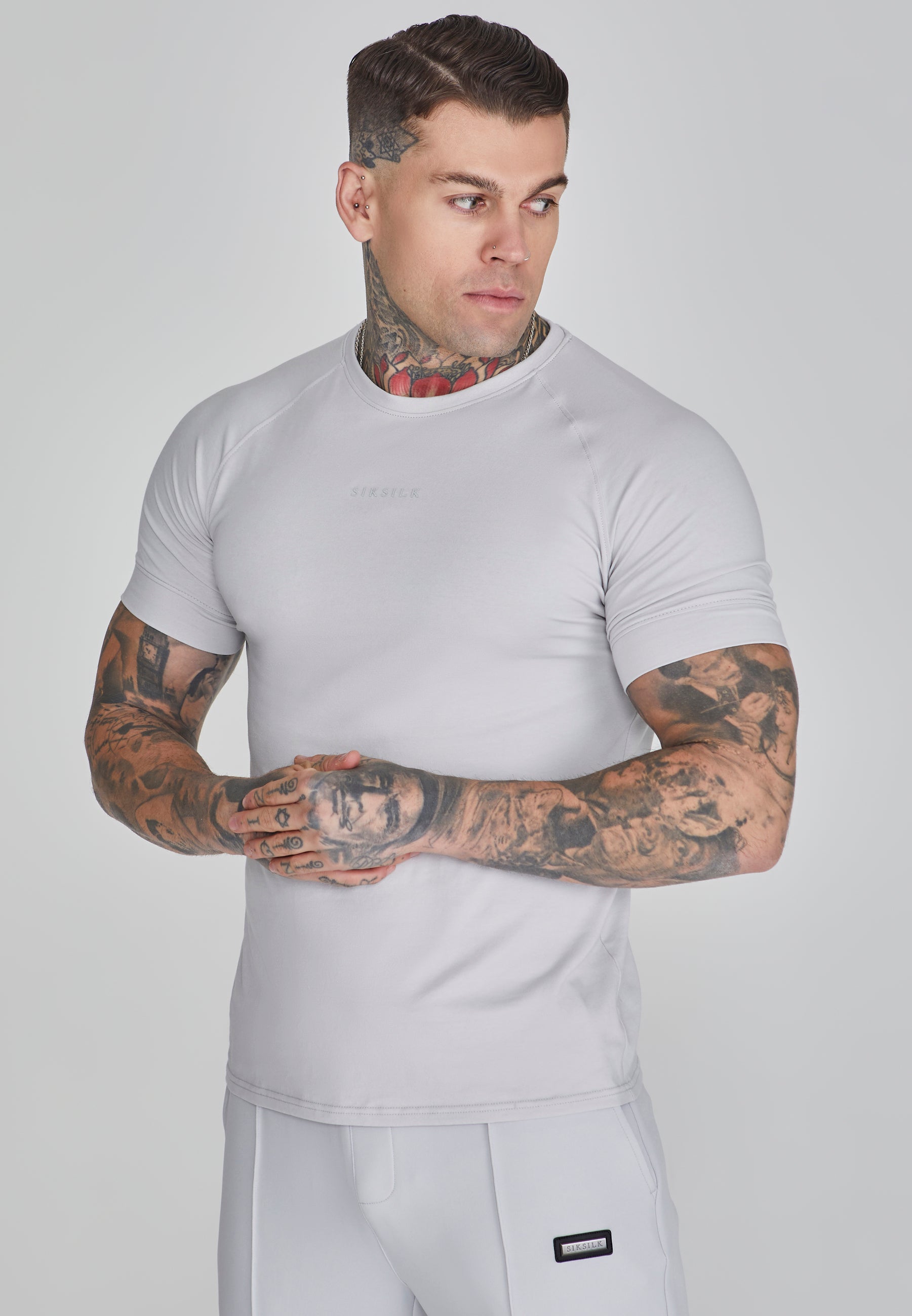 Maglietta Smart in grigio chiaro Magliette SikSilk   