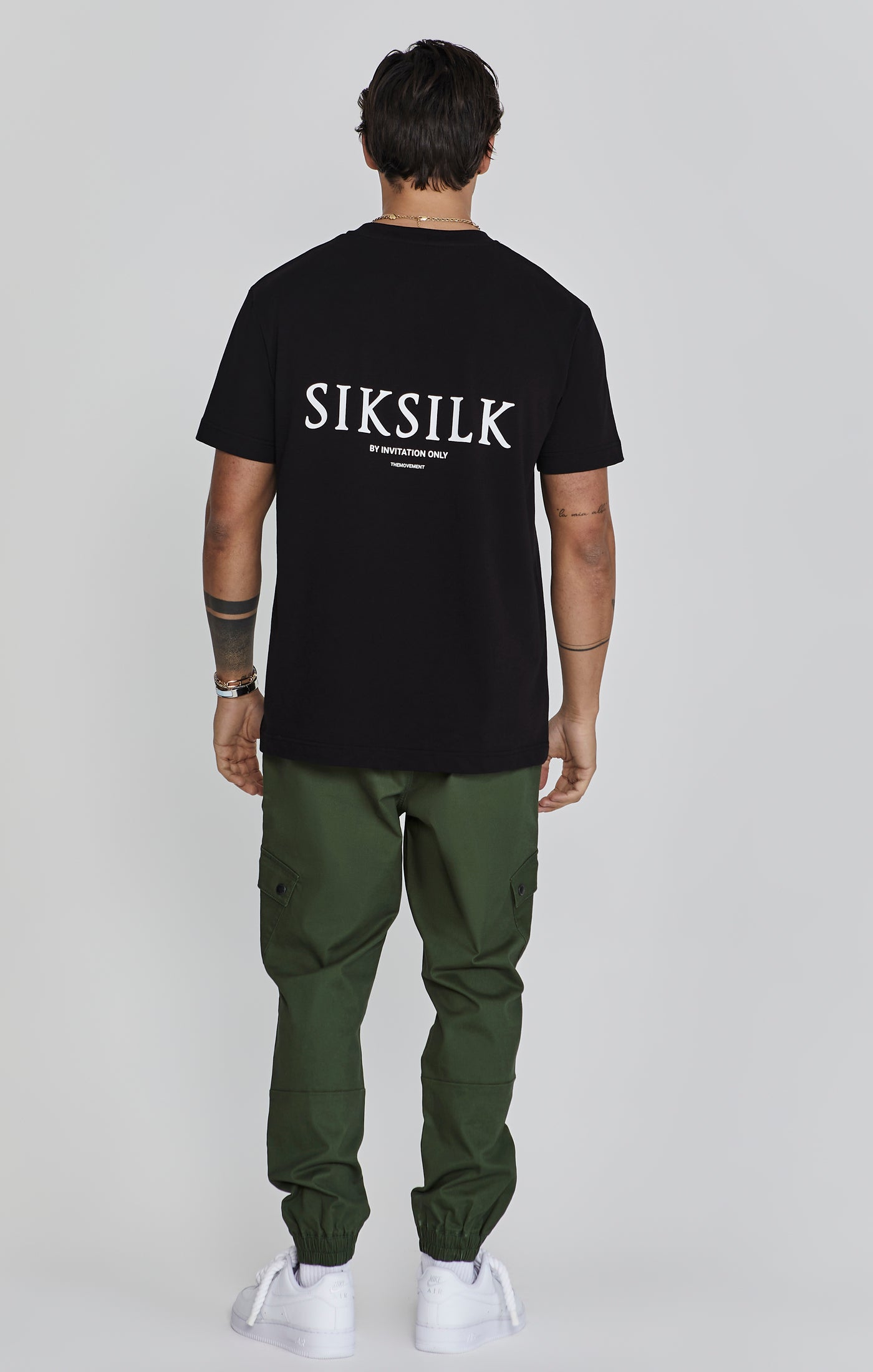 Pantaloni Cargo in verde Pantaloni Khaki SikSilk   