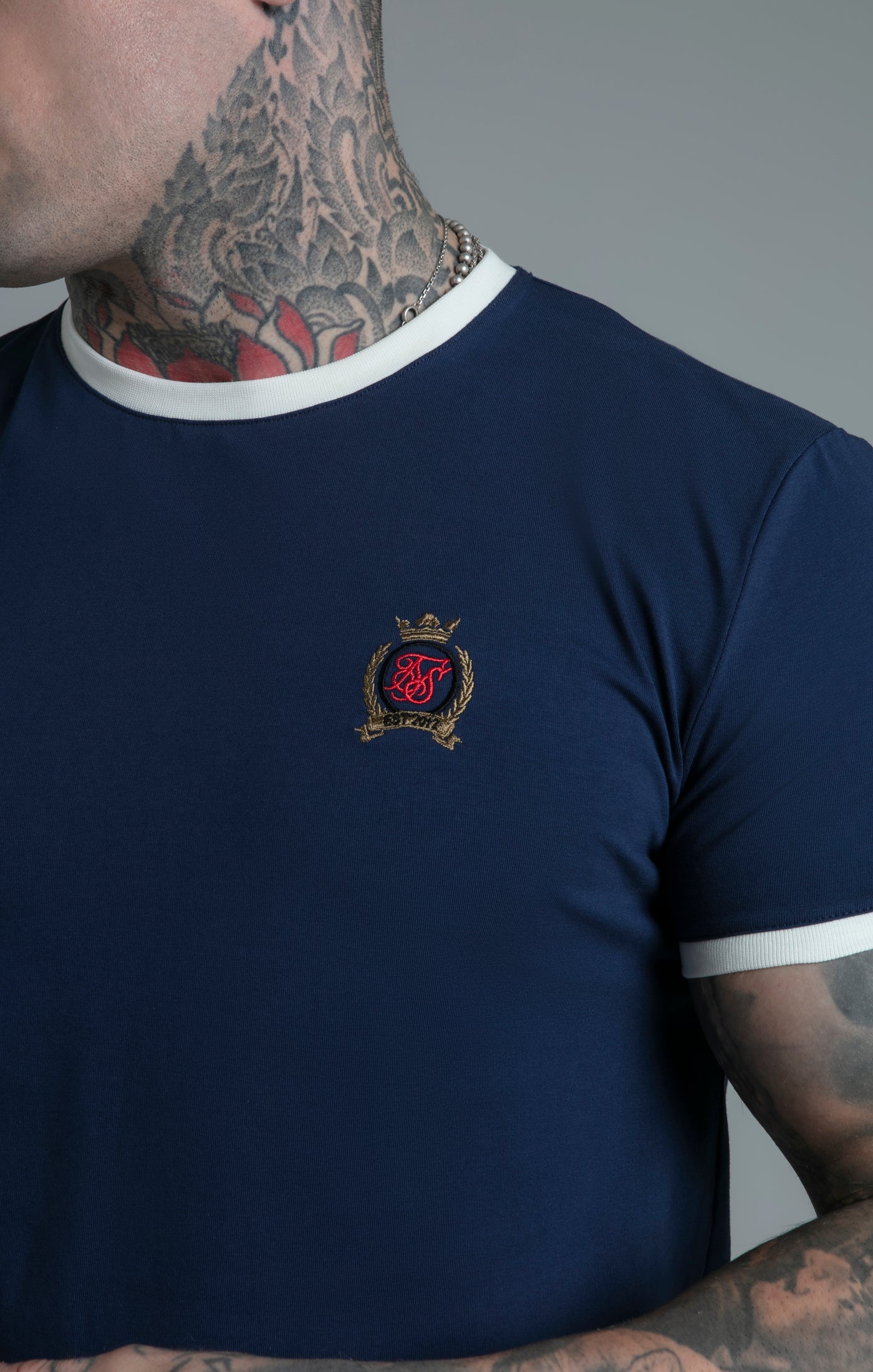 Maglietta Crest in blu Magliette SikSilk   