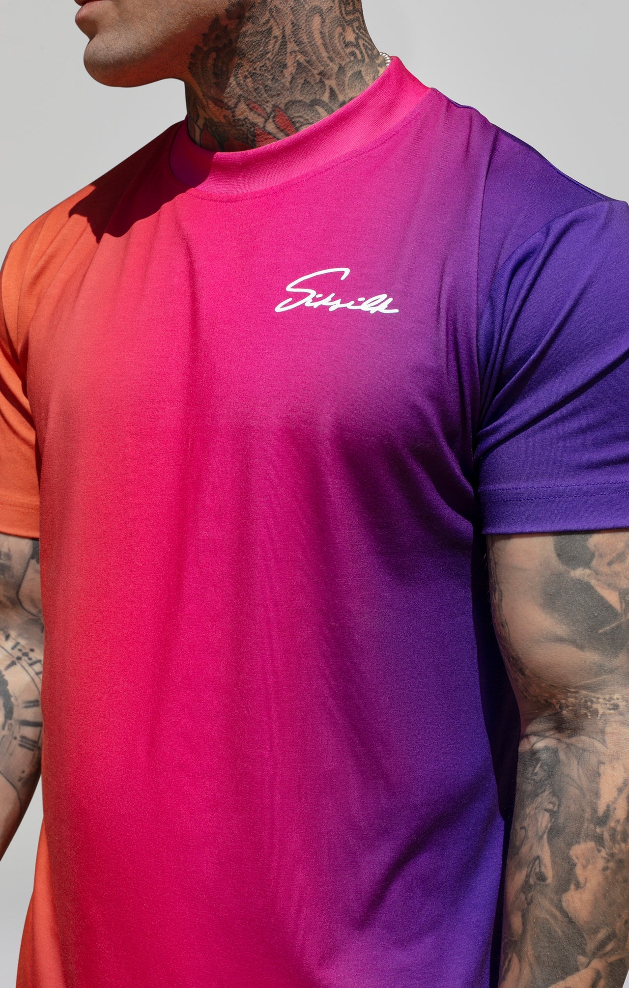 Maglietta Script Fade in rosa, viola Magliette SikSilk   