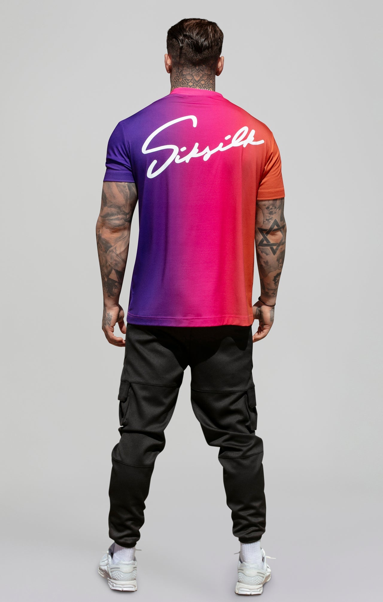 Maglietta Script Fade in rosa, viola Magliette SikSilk   