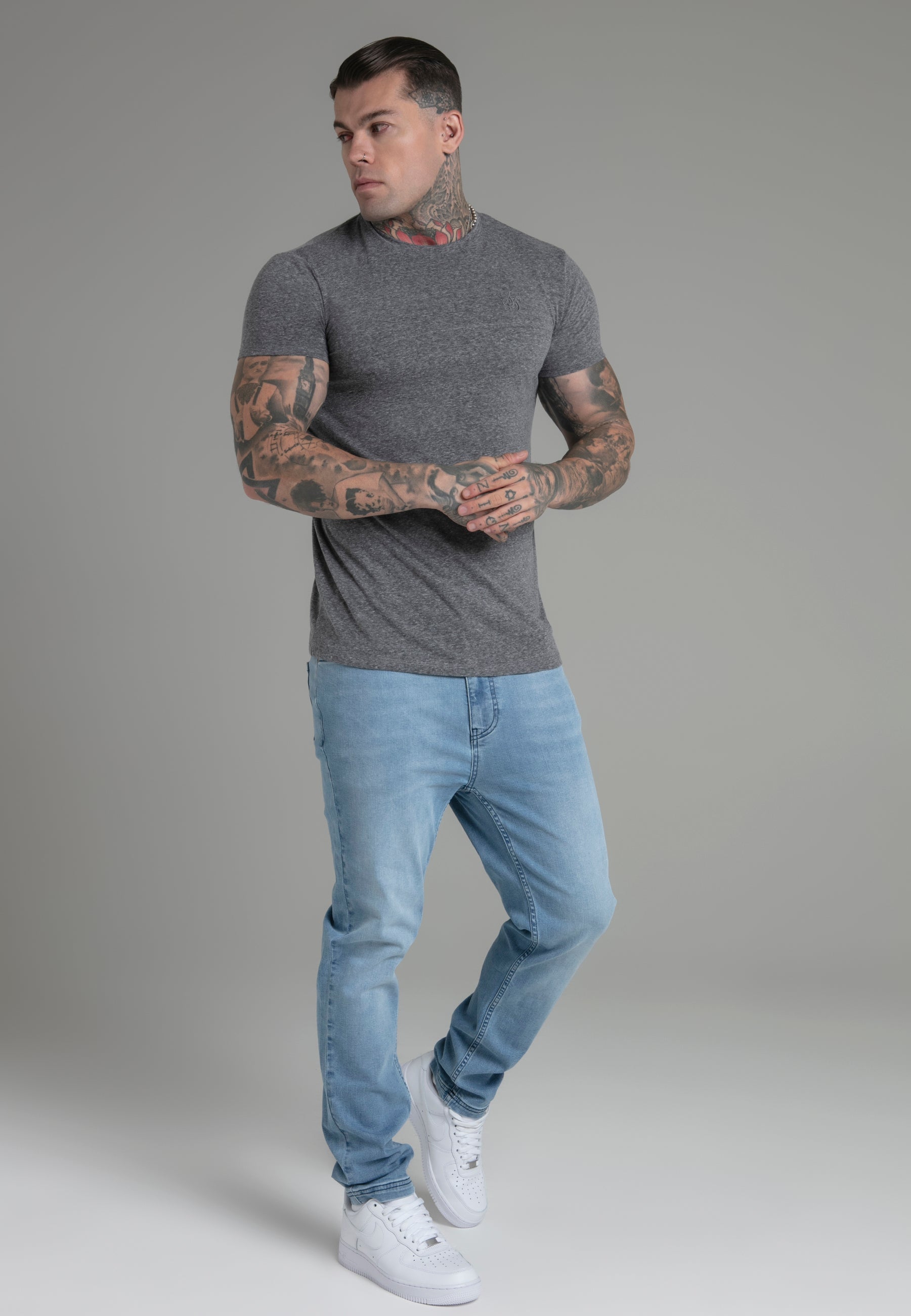 Maglietta Marl in grigio scuro Magliette SikSilk   