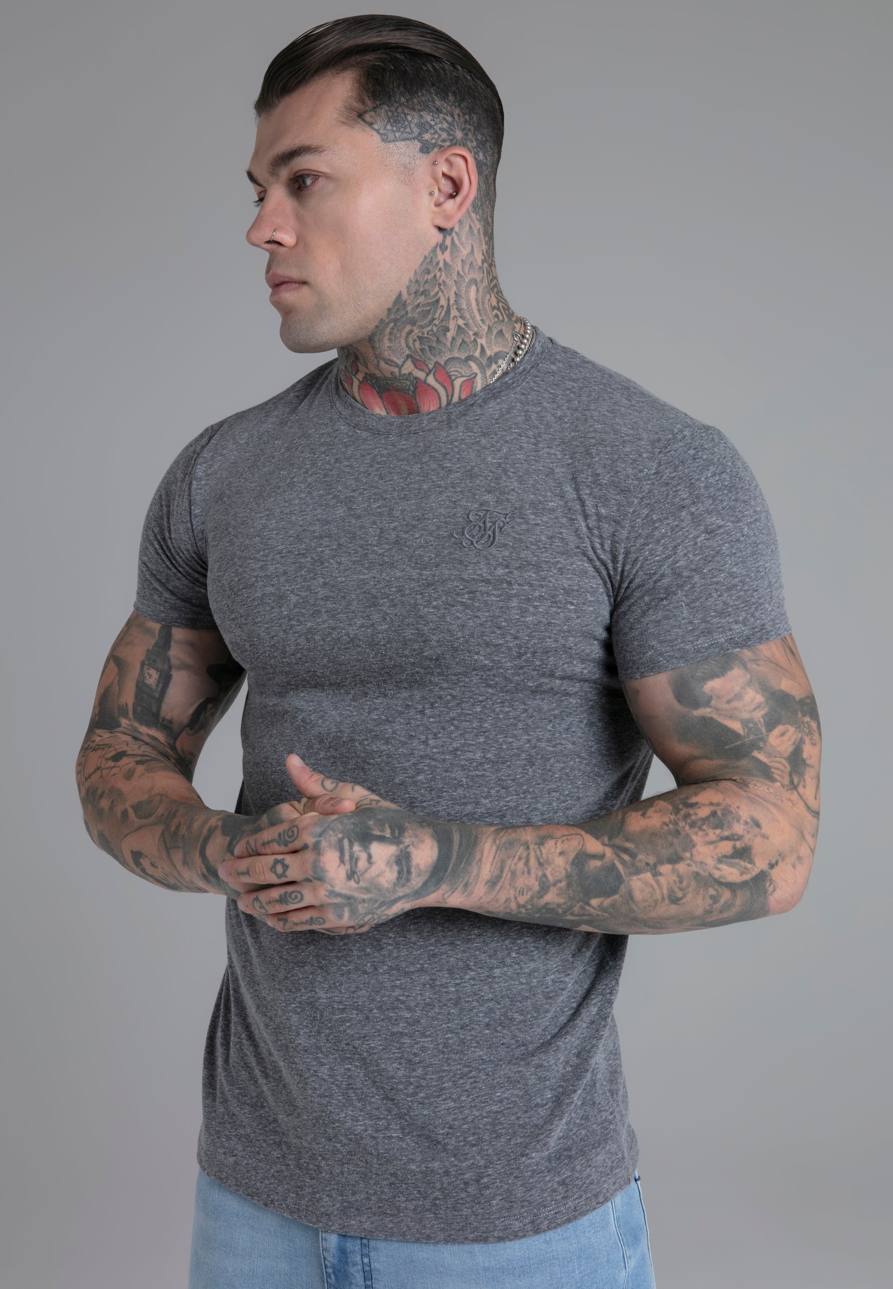 Maglietta Marl in grigio scuro Magliette SikSilk   