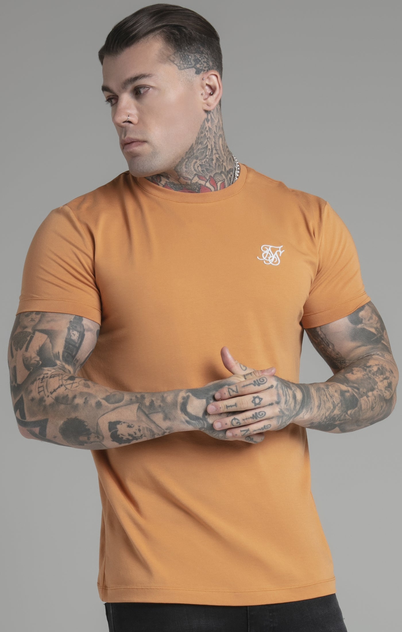 Maglietta Muscle Fit in giallo Magliette SikSilk   