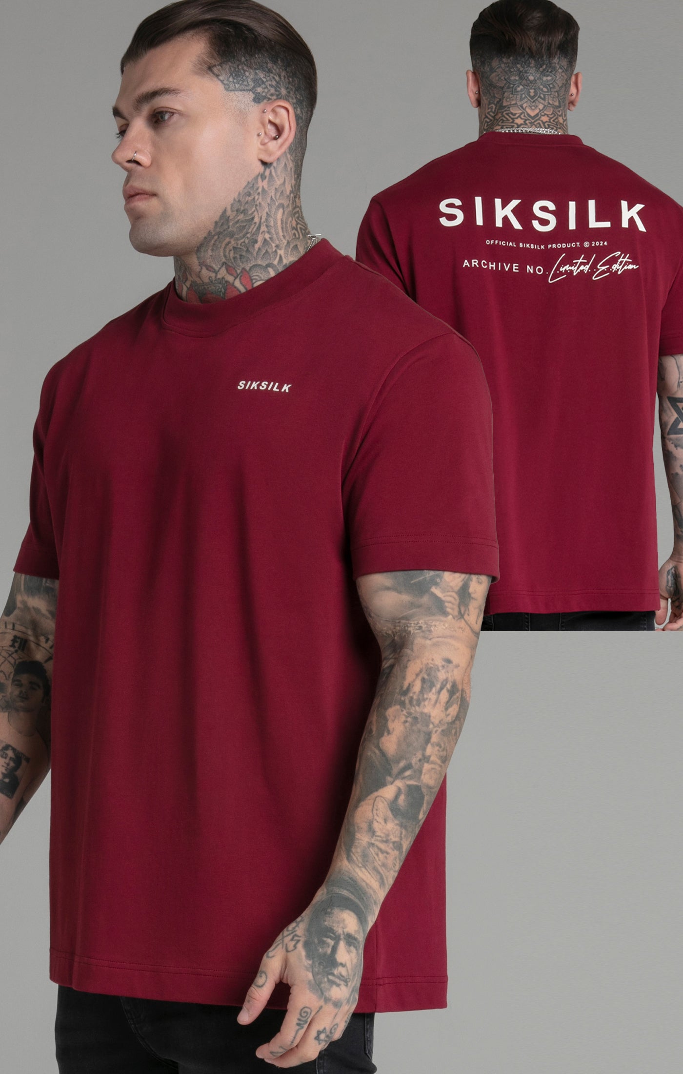 Maglietta in edizione limitata in borgogna Magliette SikSilk   