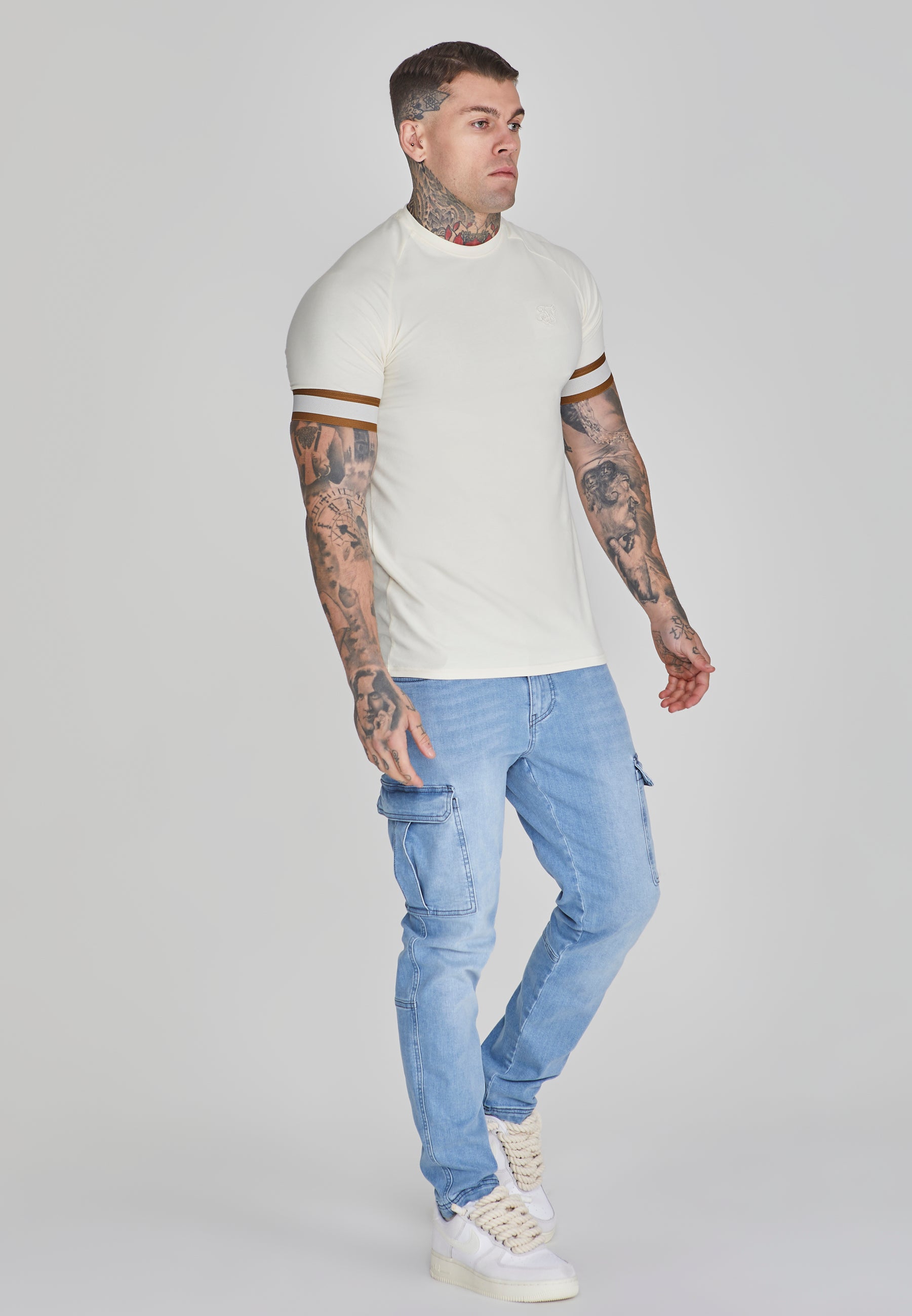 T-shirt tecnica in ecru T-shirt SikSilk   