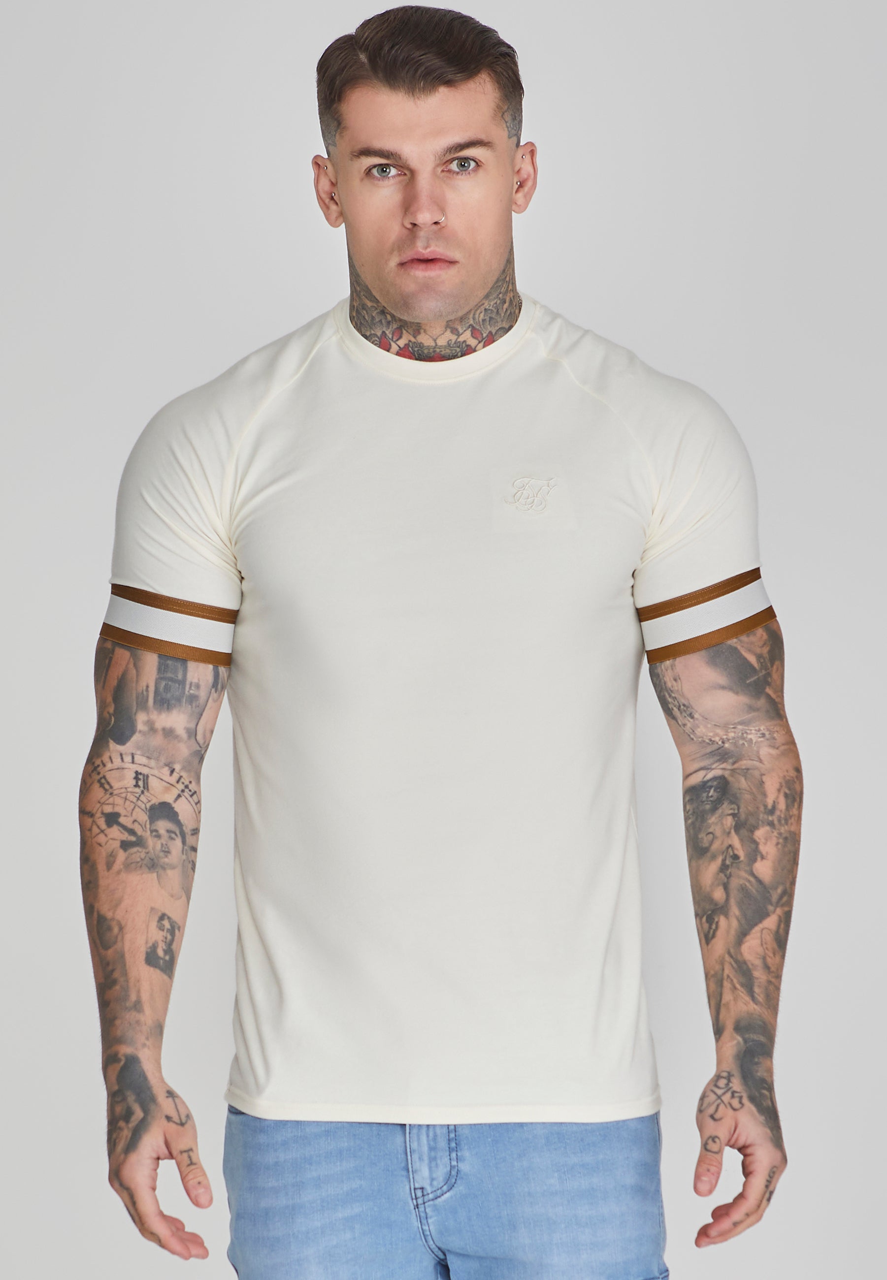 T-shirt tecnica in ecru T-shirt SikSilk   