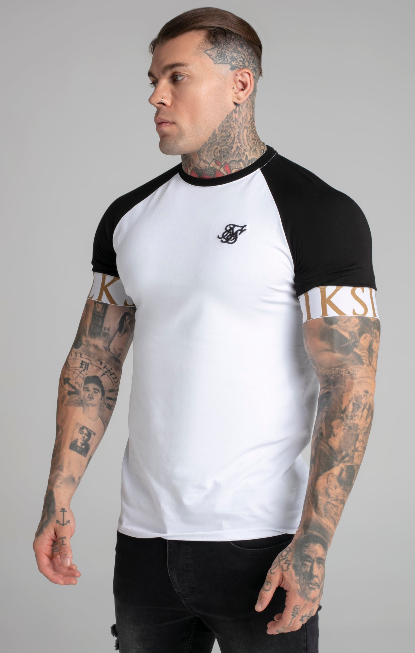 Maglietta Tech in bianco-nero Magliette SikSilk   