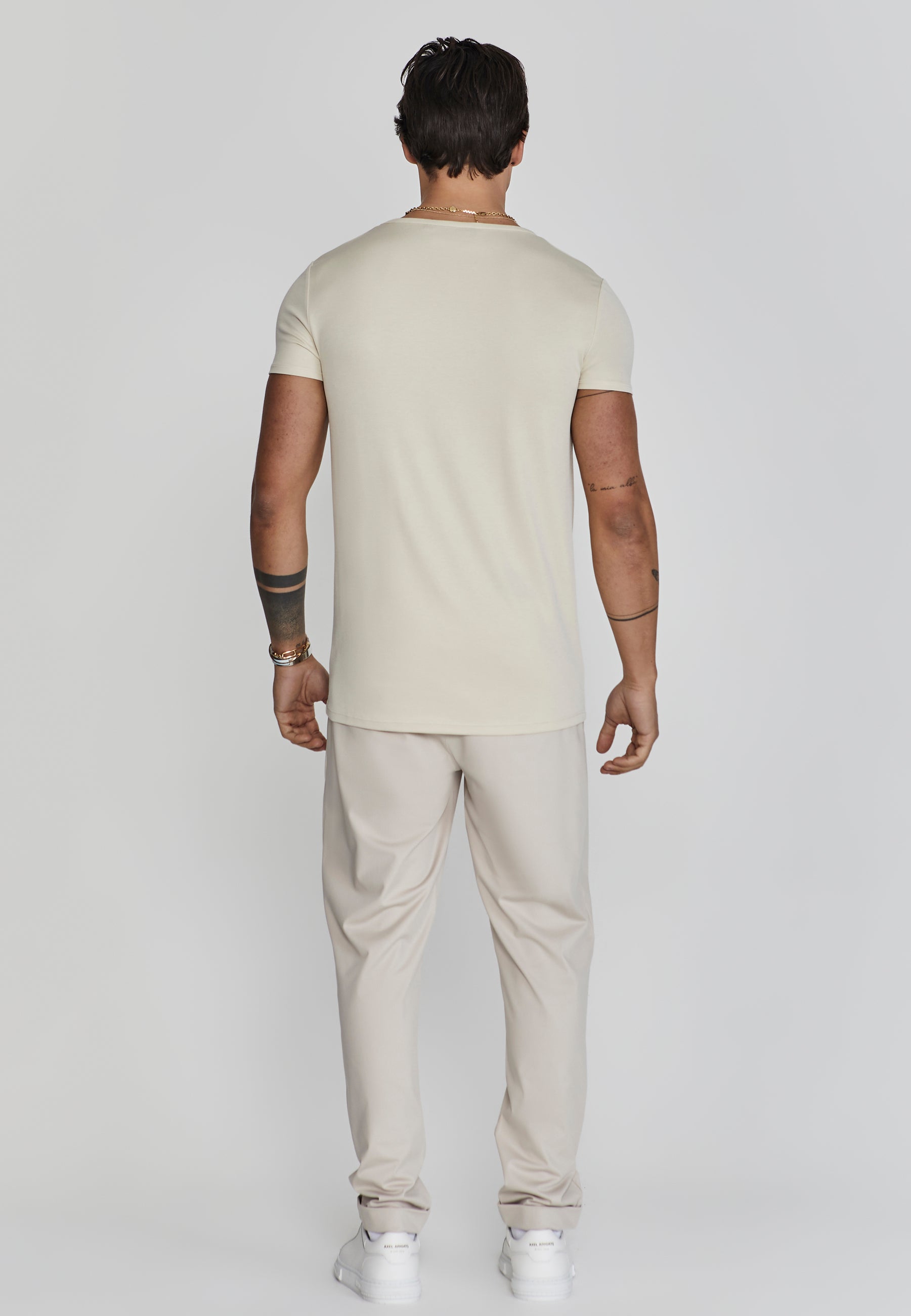 Pantaloni chino eleganti in beige SikSilk   