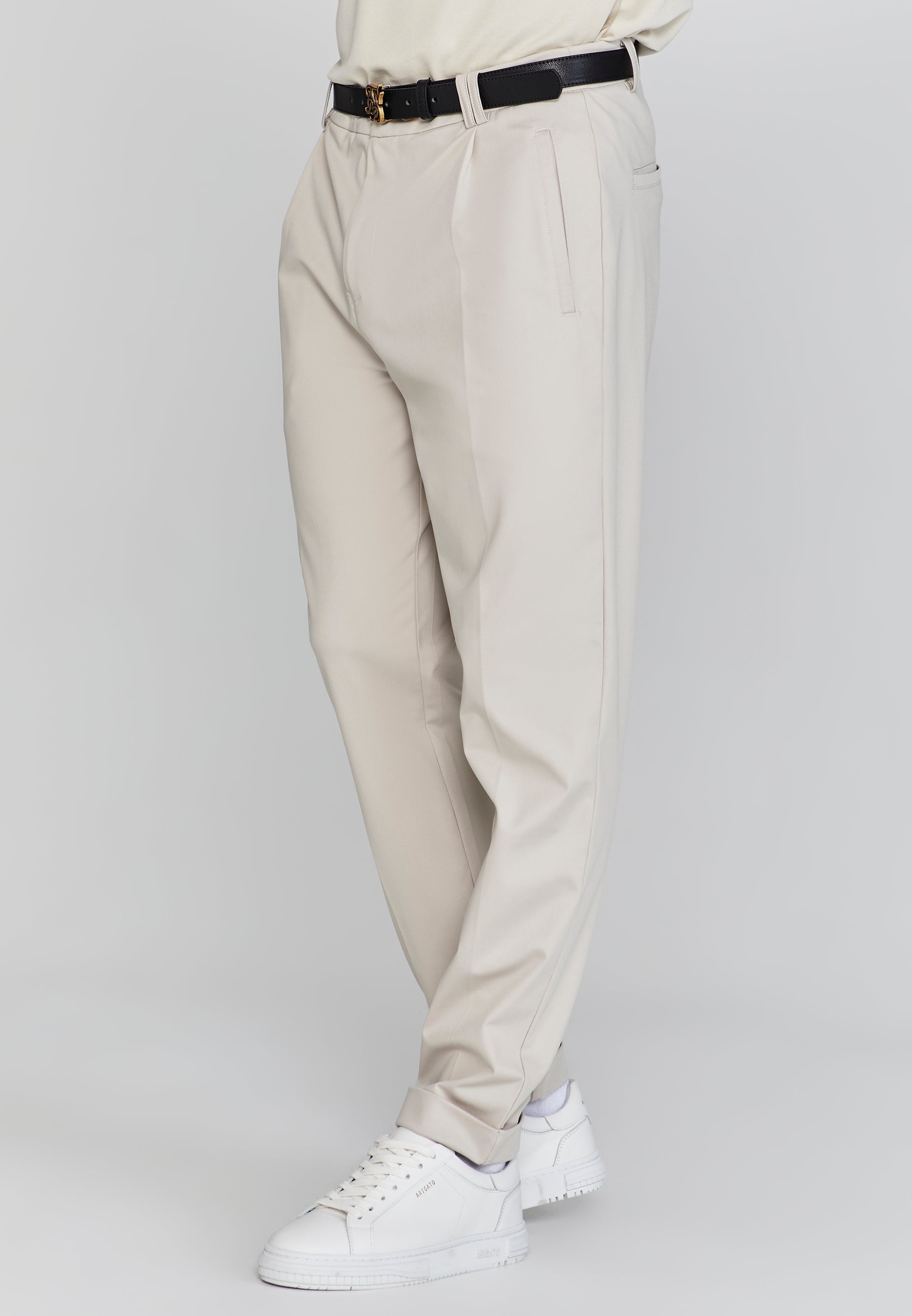 Pantaloni chino eleganti in beige SikSilk   