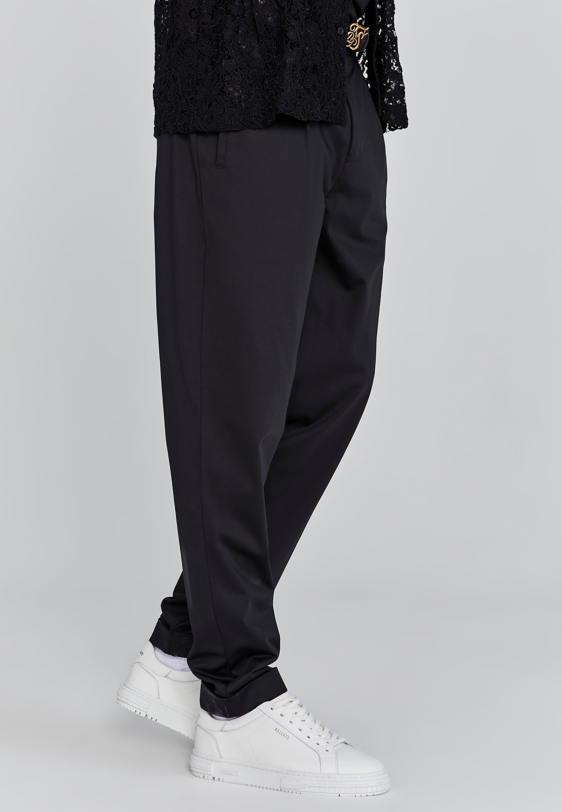 Pantaloni eleganti Chino in nero SikSilk   