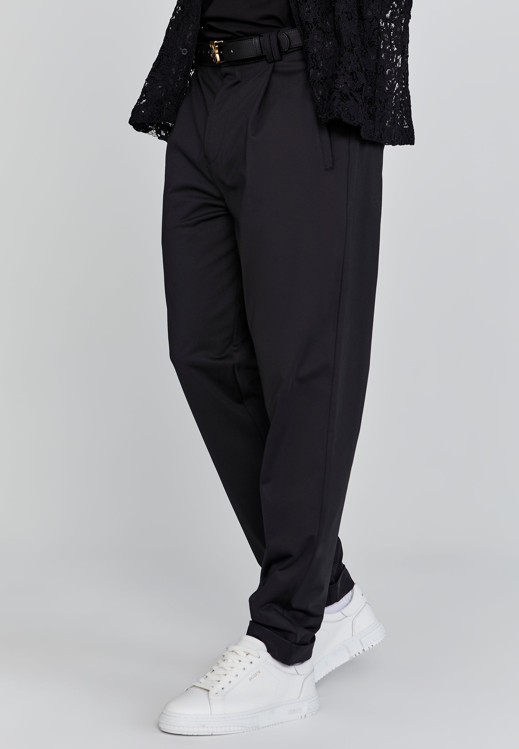 Pantaloni eleganti Chino in nero SikSilk   