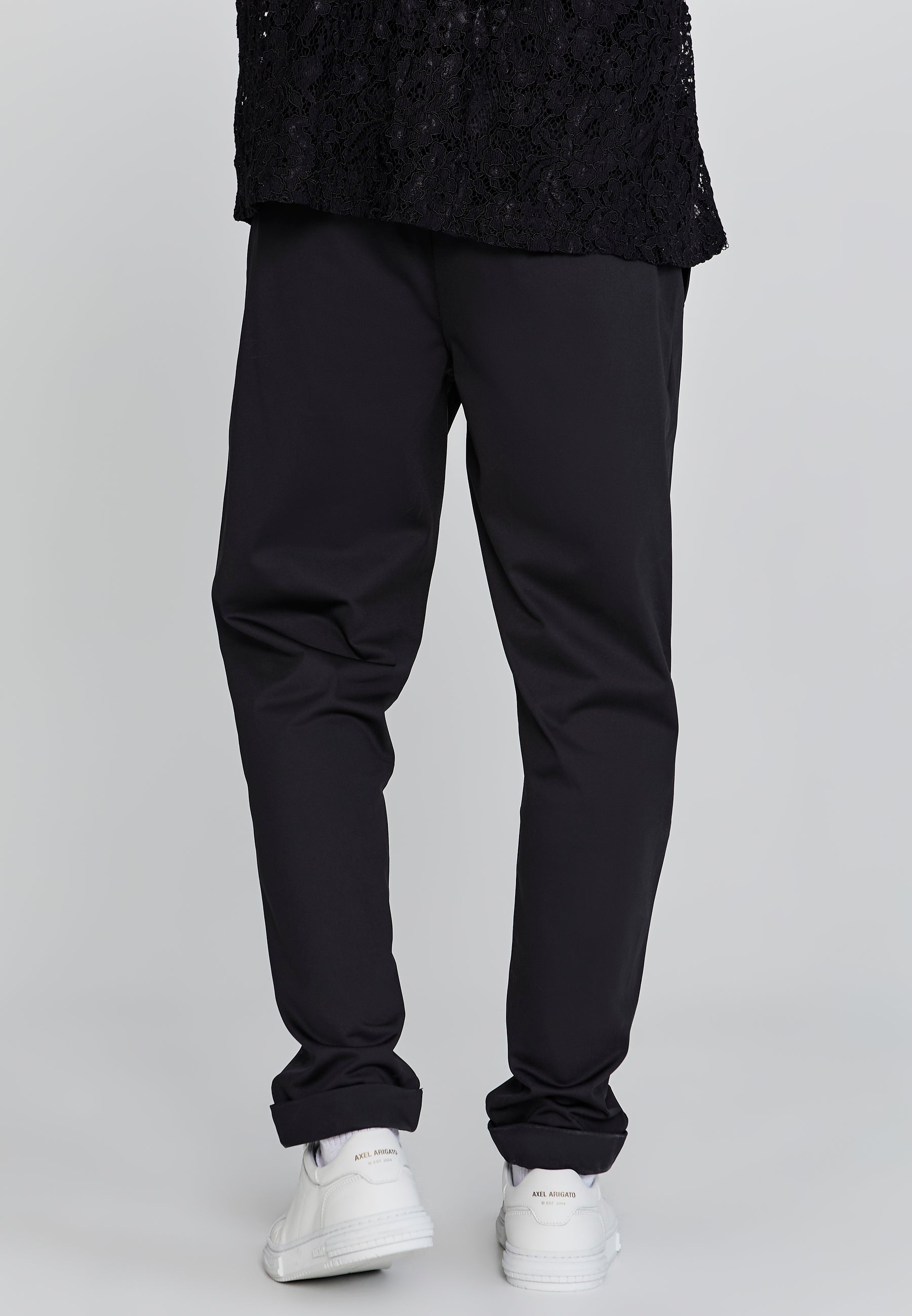 Pantaloni eleganti Chino in nero SikSilk   