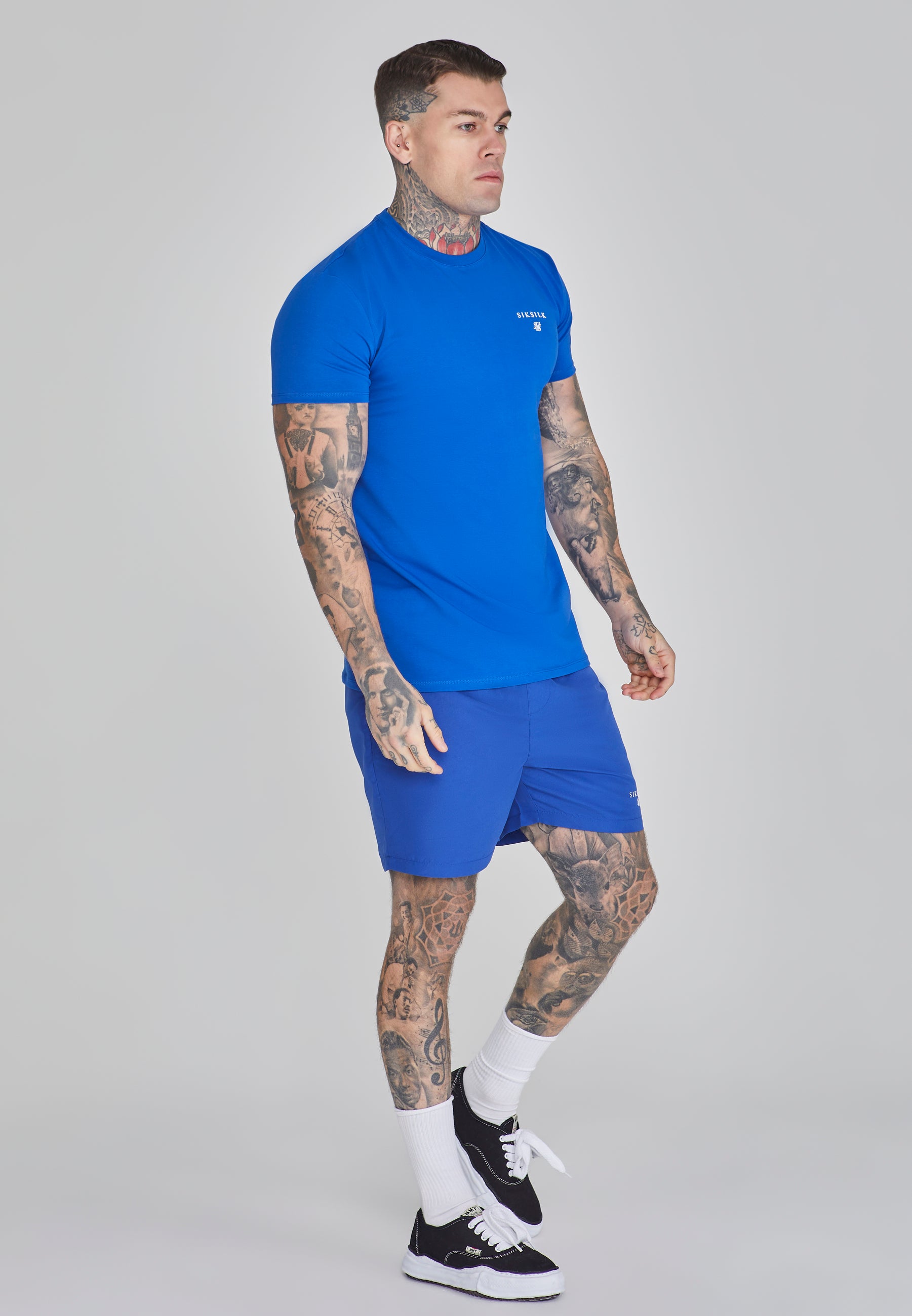 Maglietta Muscle Fit in blu Magliette SikSilk   