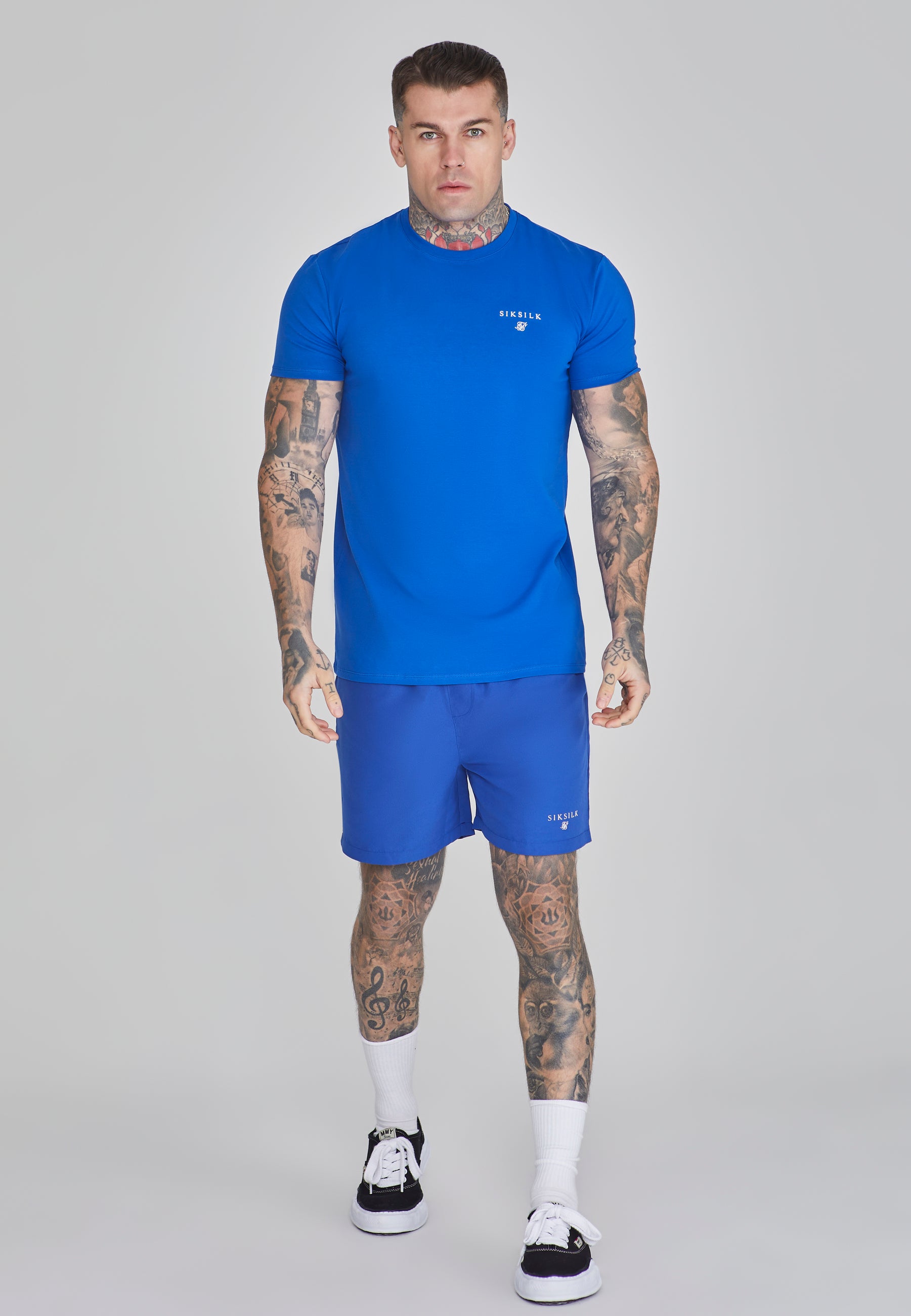 Maglietta Muscle Fit in blu Magliette SikSilk   