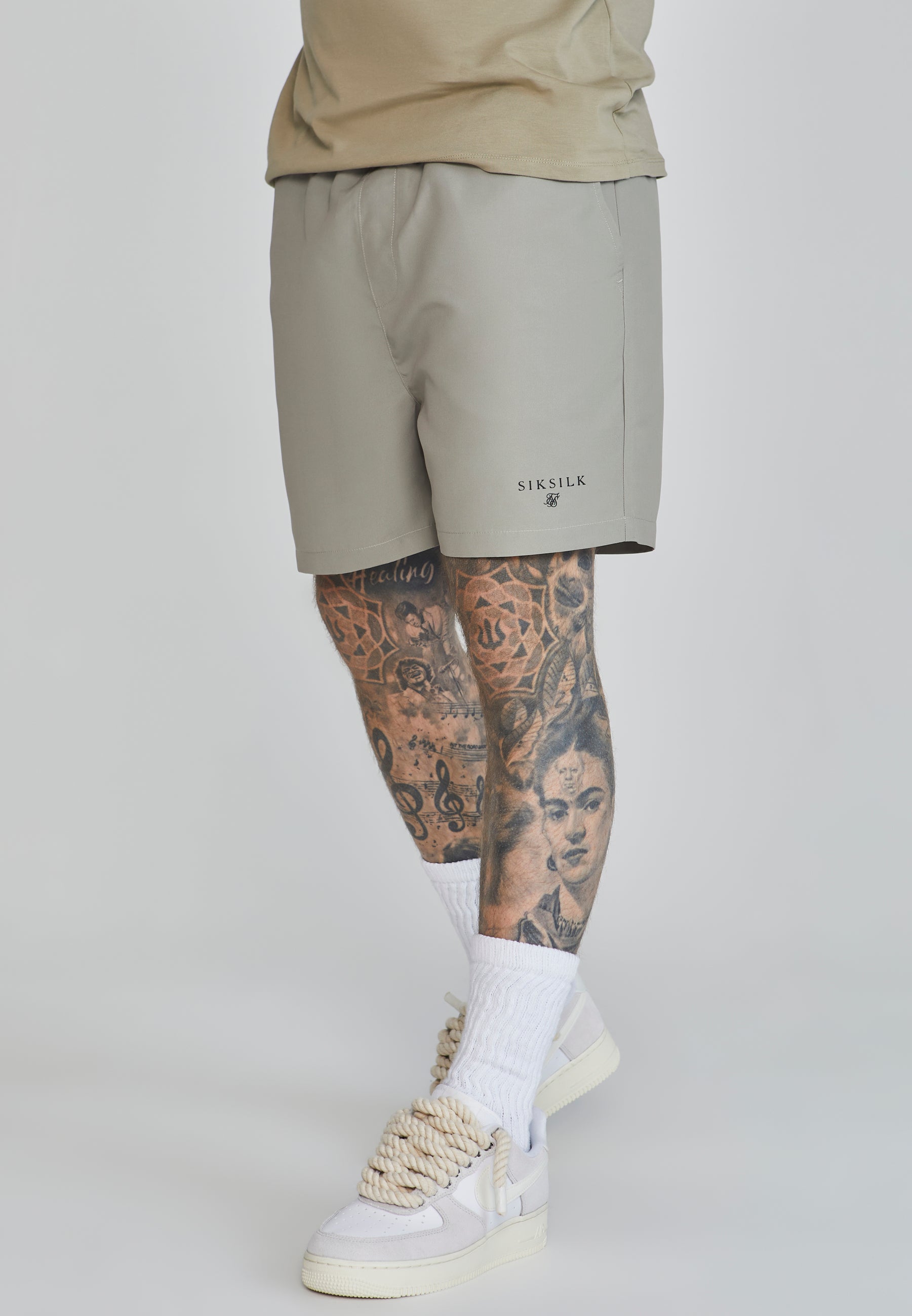 Pantaloncini da bagno in cachi Pantaloncini da bagno SikSilk   