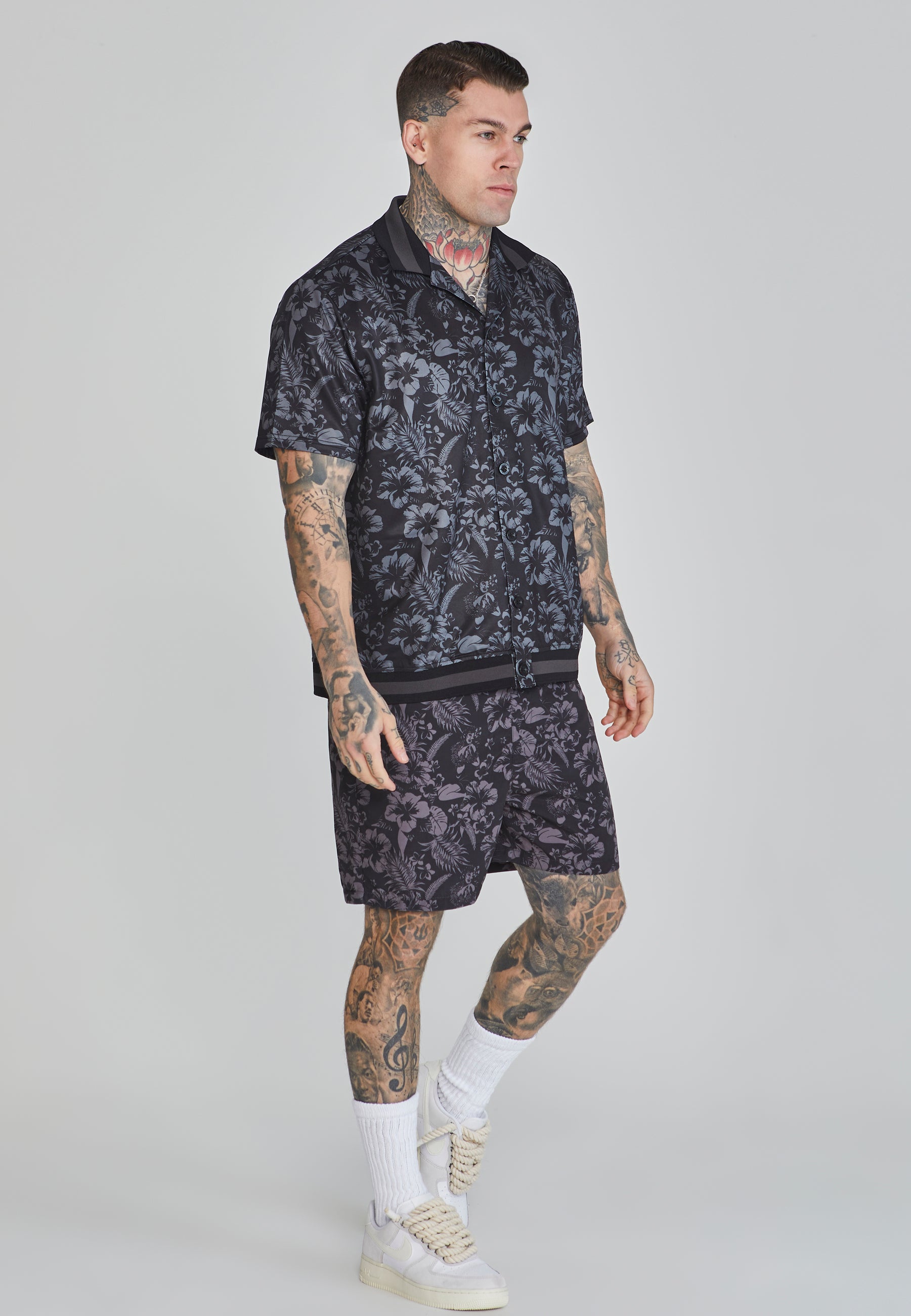 Camicia da bowling in nero Camicie SikSilk   