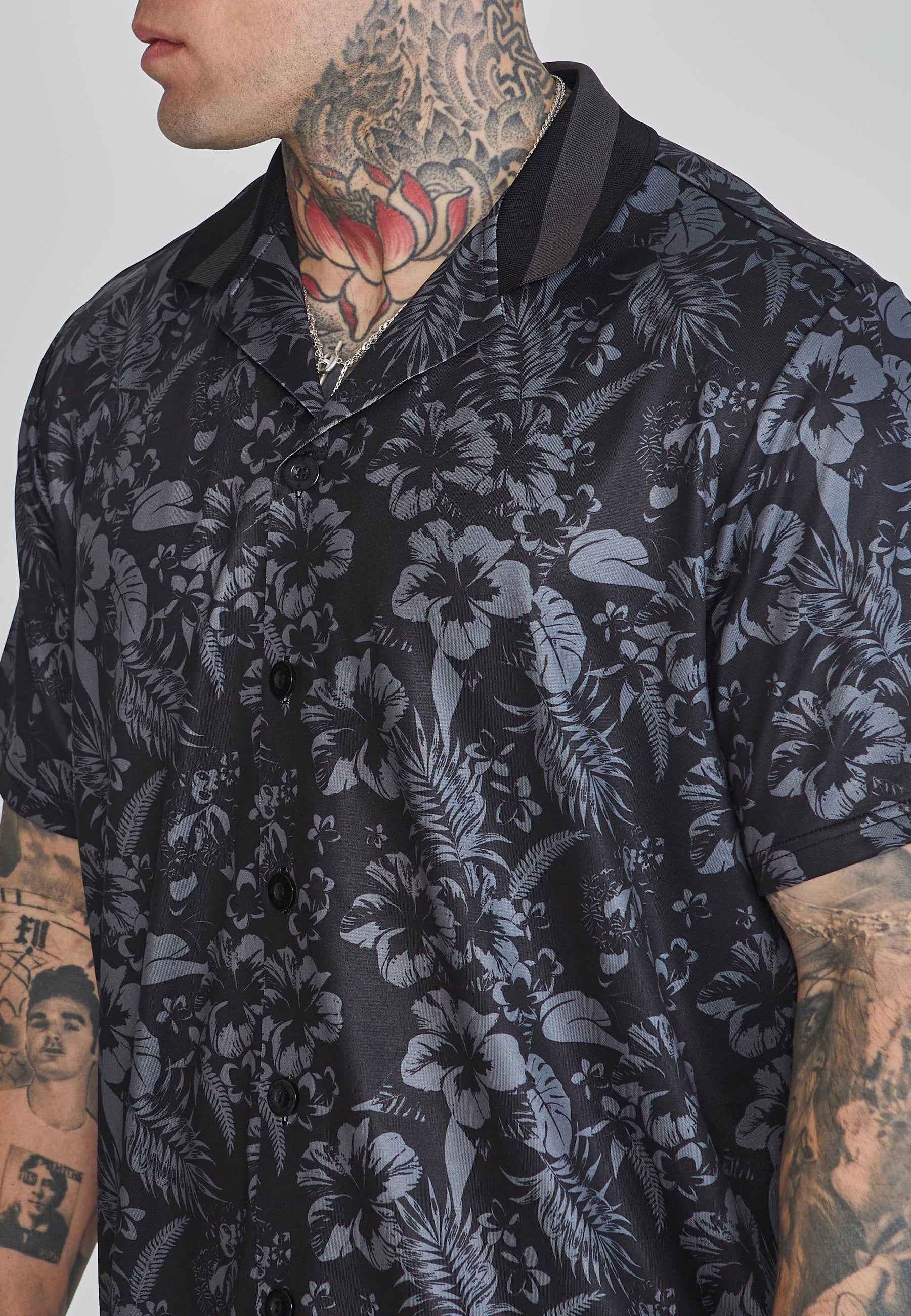 Camicia da bowling in nero Camicie SikSilk   