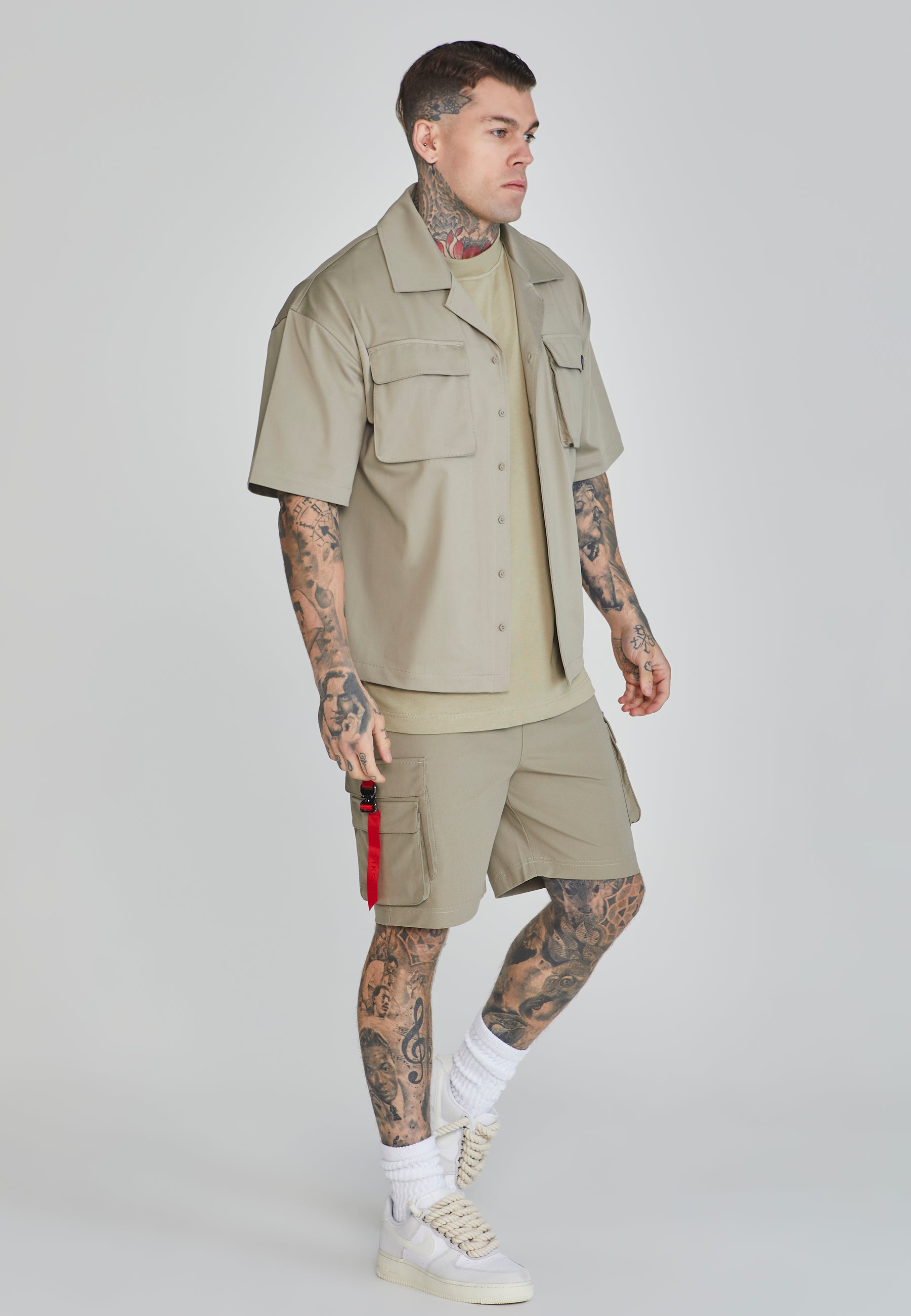 Camicia Utility Flight in Khaki Camicie SikSilk   