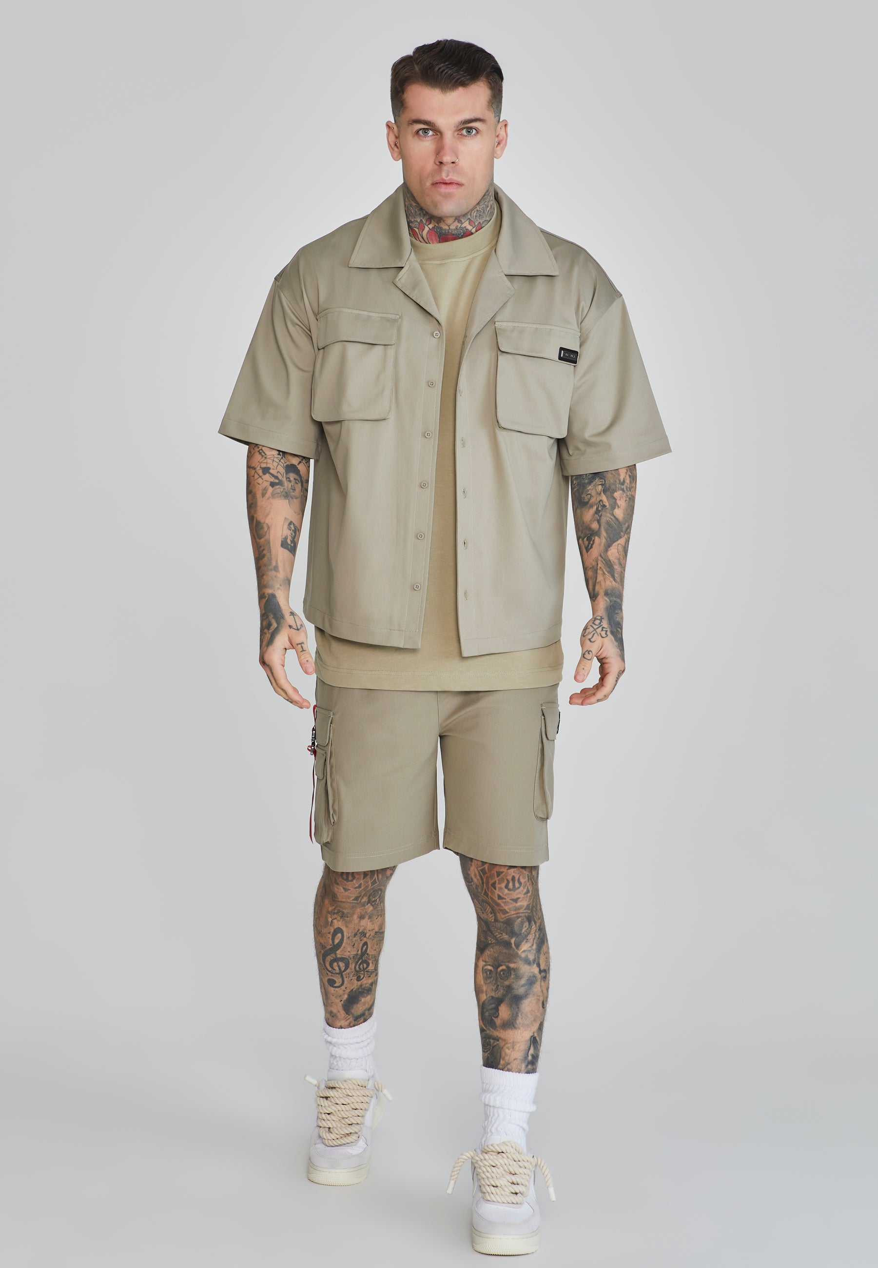 Camicia Utility Flight in Khaki Camicie SikSilk   