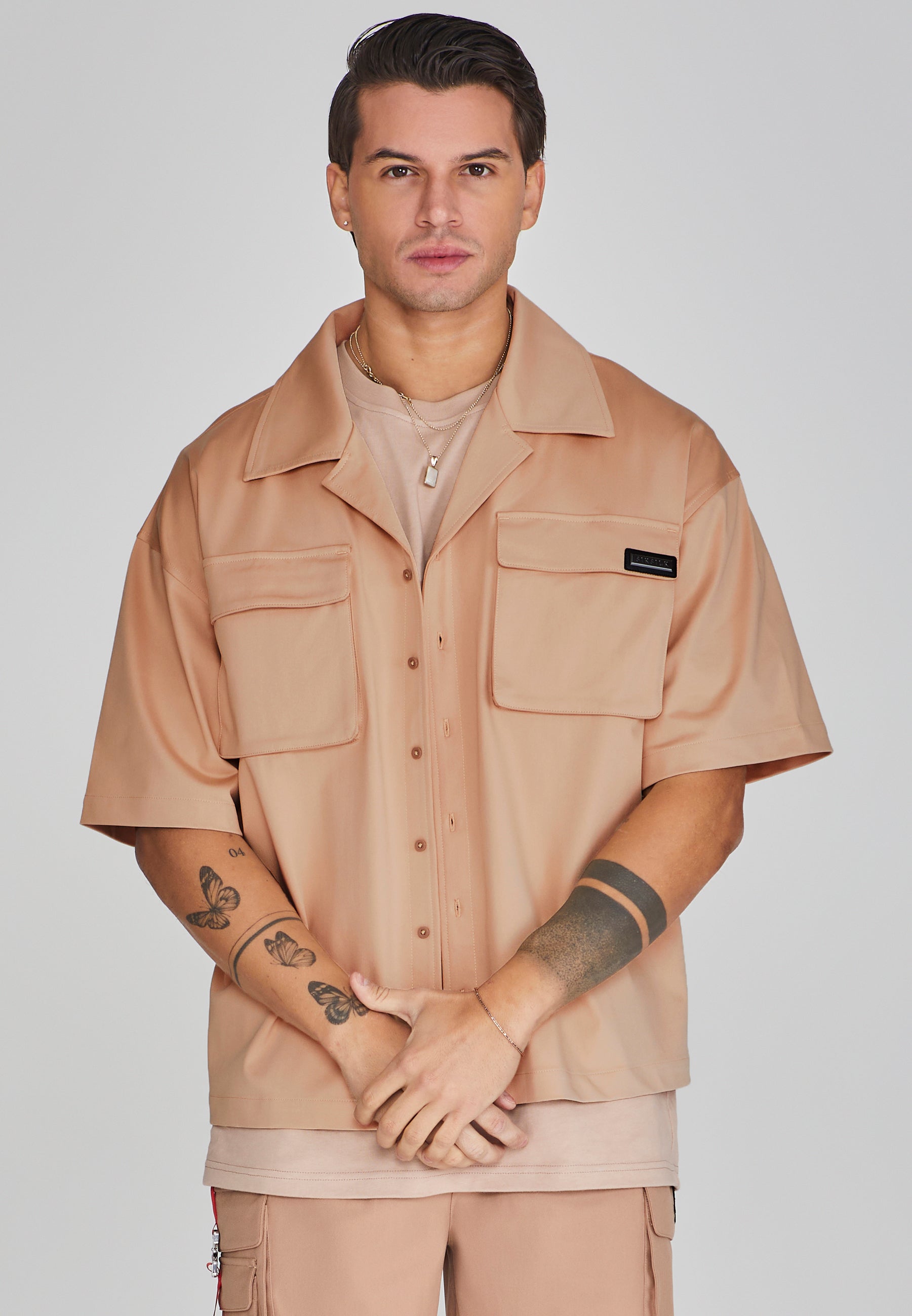 Camicia Utility Flight in marrone Camicie SikSilk   