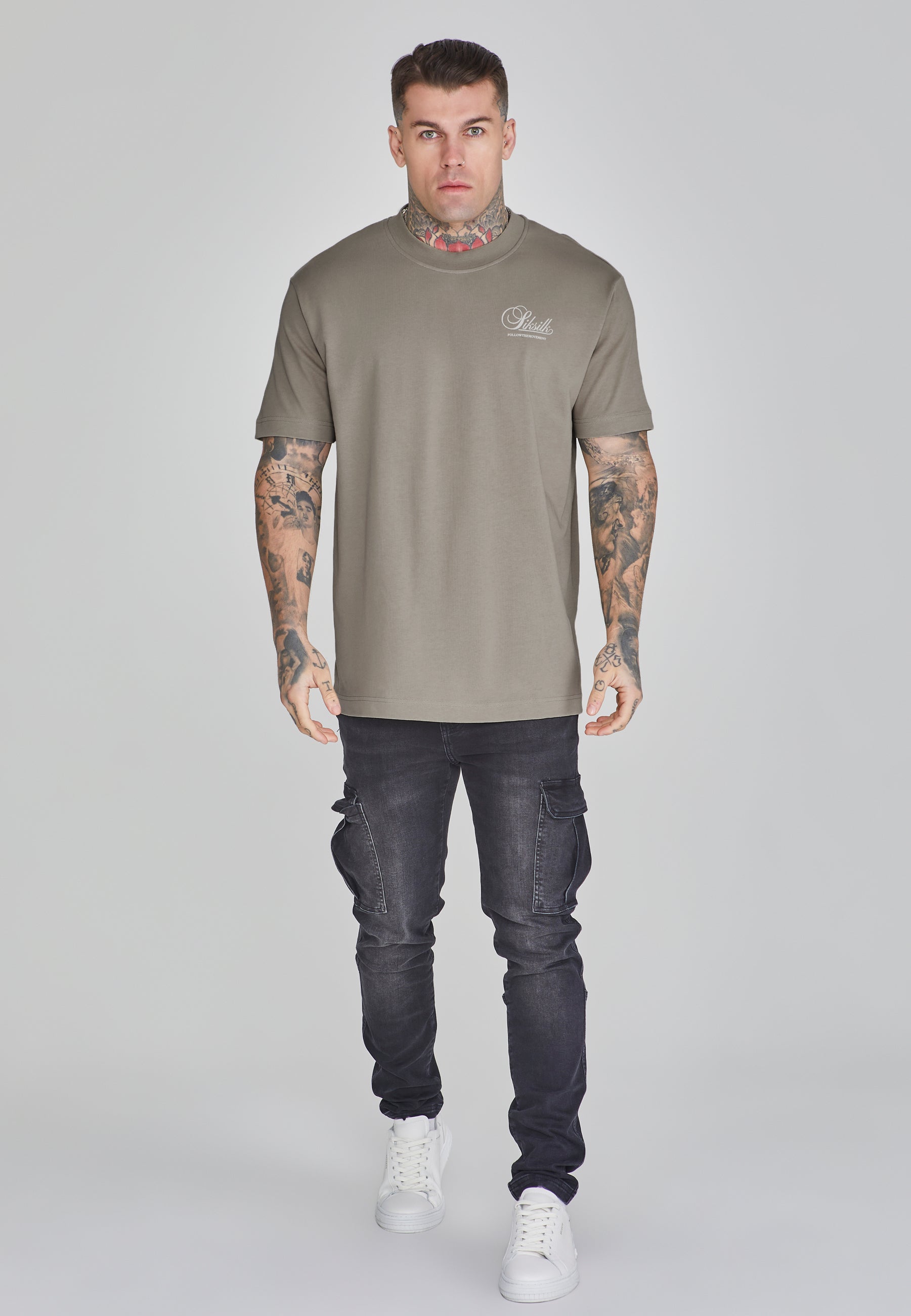 Maglietta grafica in kaki T-shirt SikSilk   