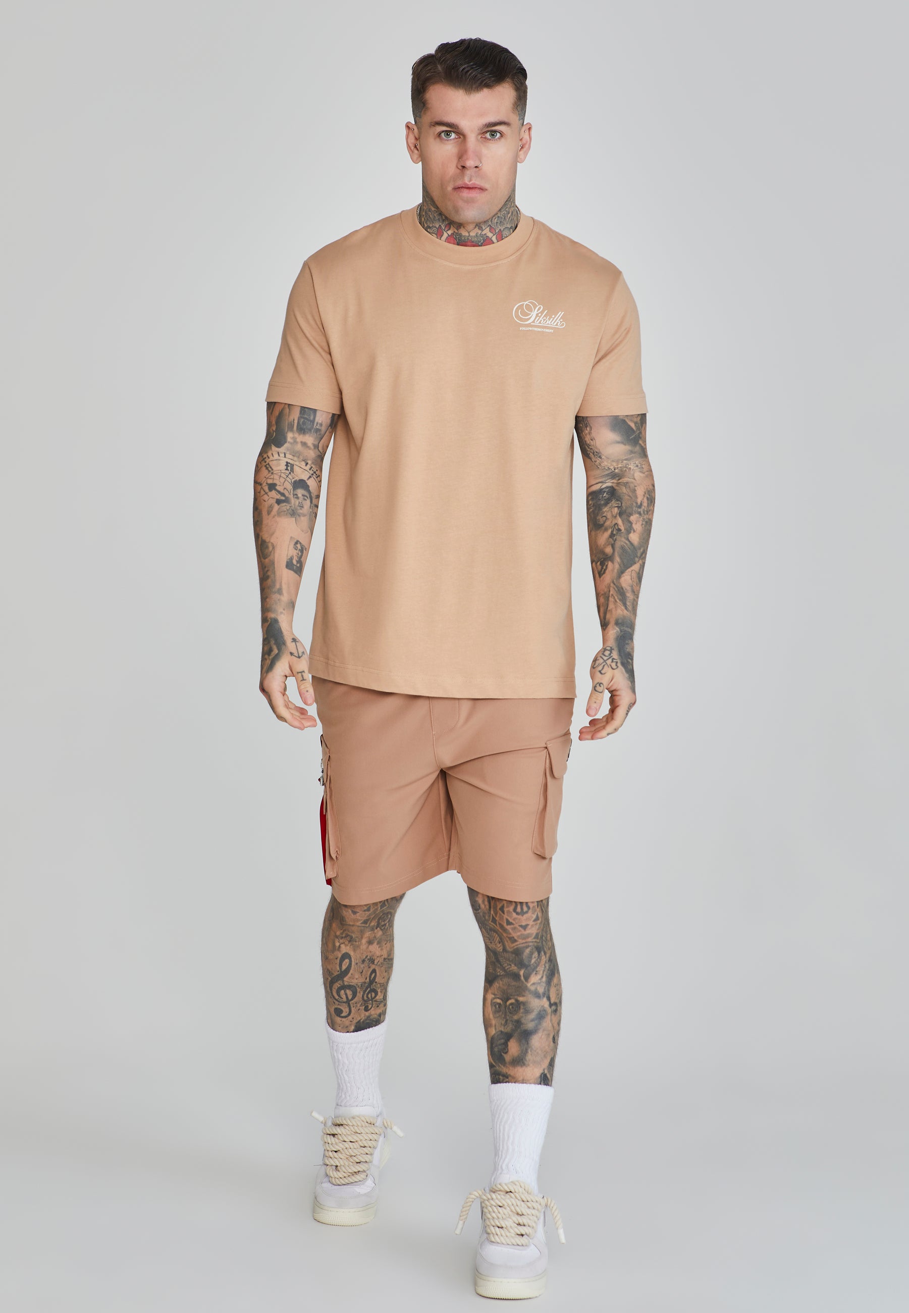 Maglietta grafica in marrone Magliette SikSilk   