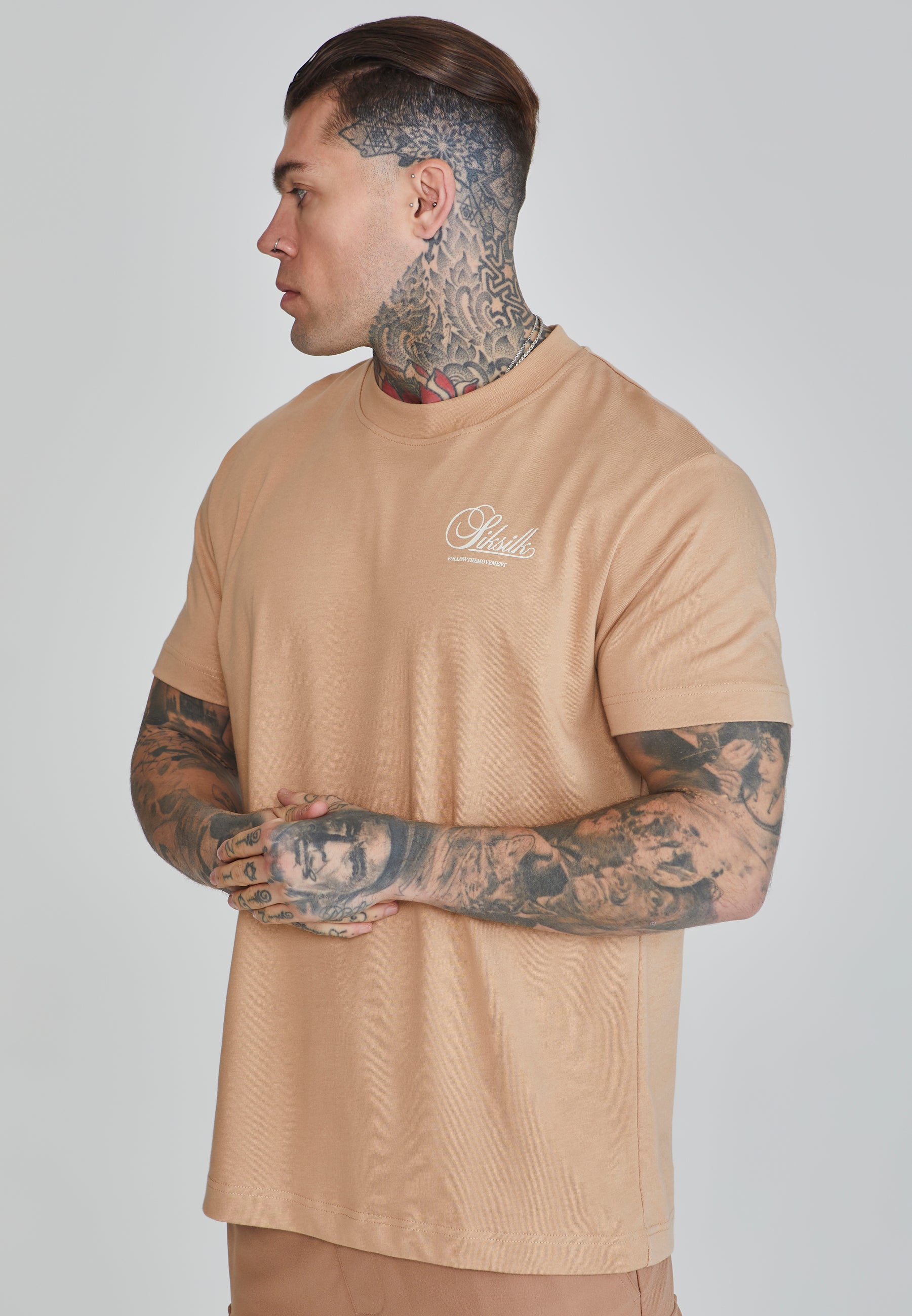 Maglietta grafica in marrone Magliette SikSilk   