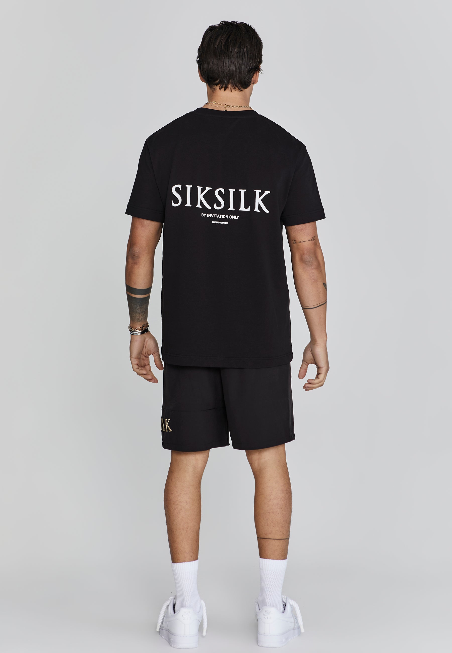 Pantaloncini da bagno in nero Pantaloncini da bagno SikSilk   