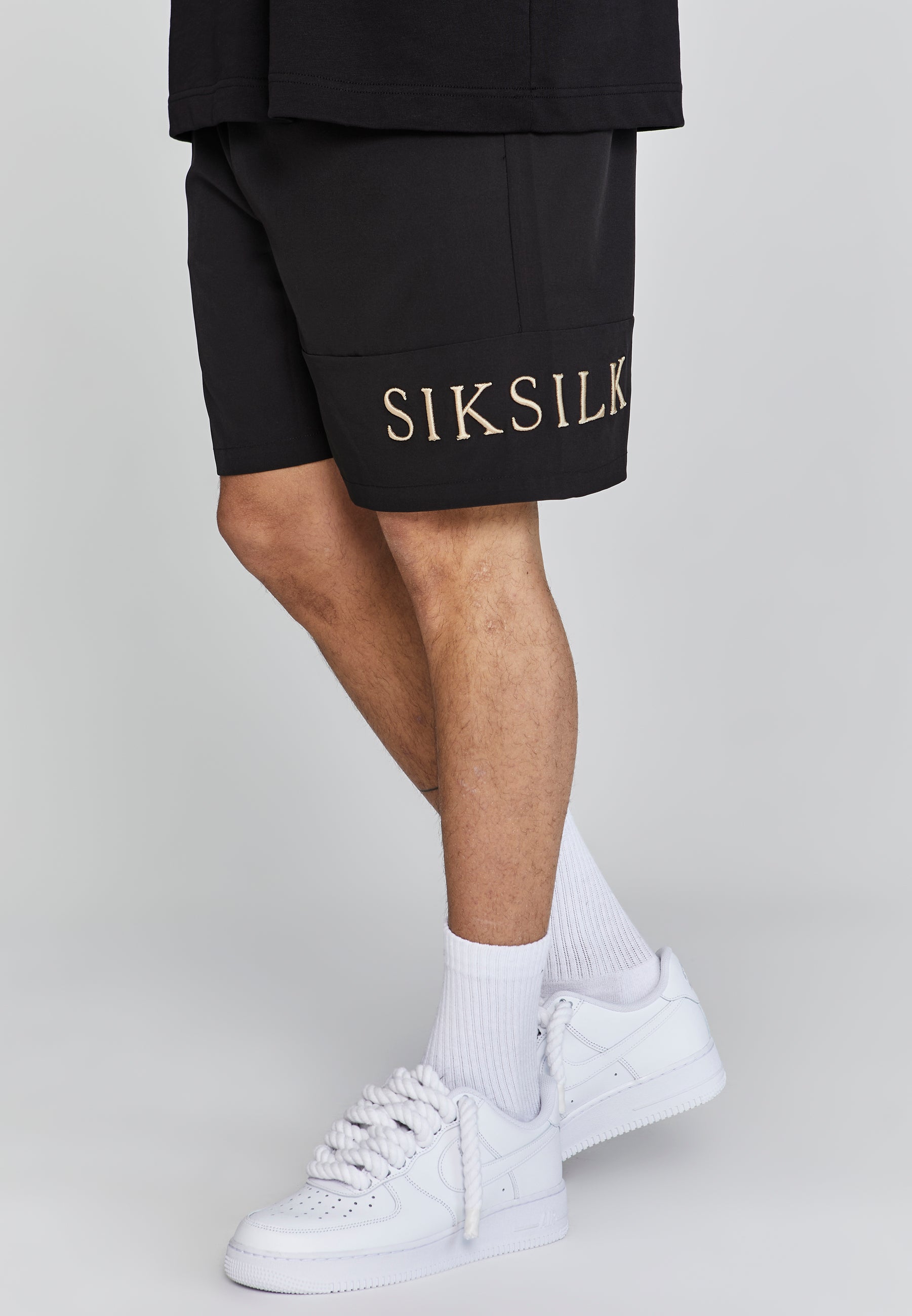 Pantaloncini da bagno in nero Pantaloncini da bagno SikSilk   