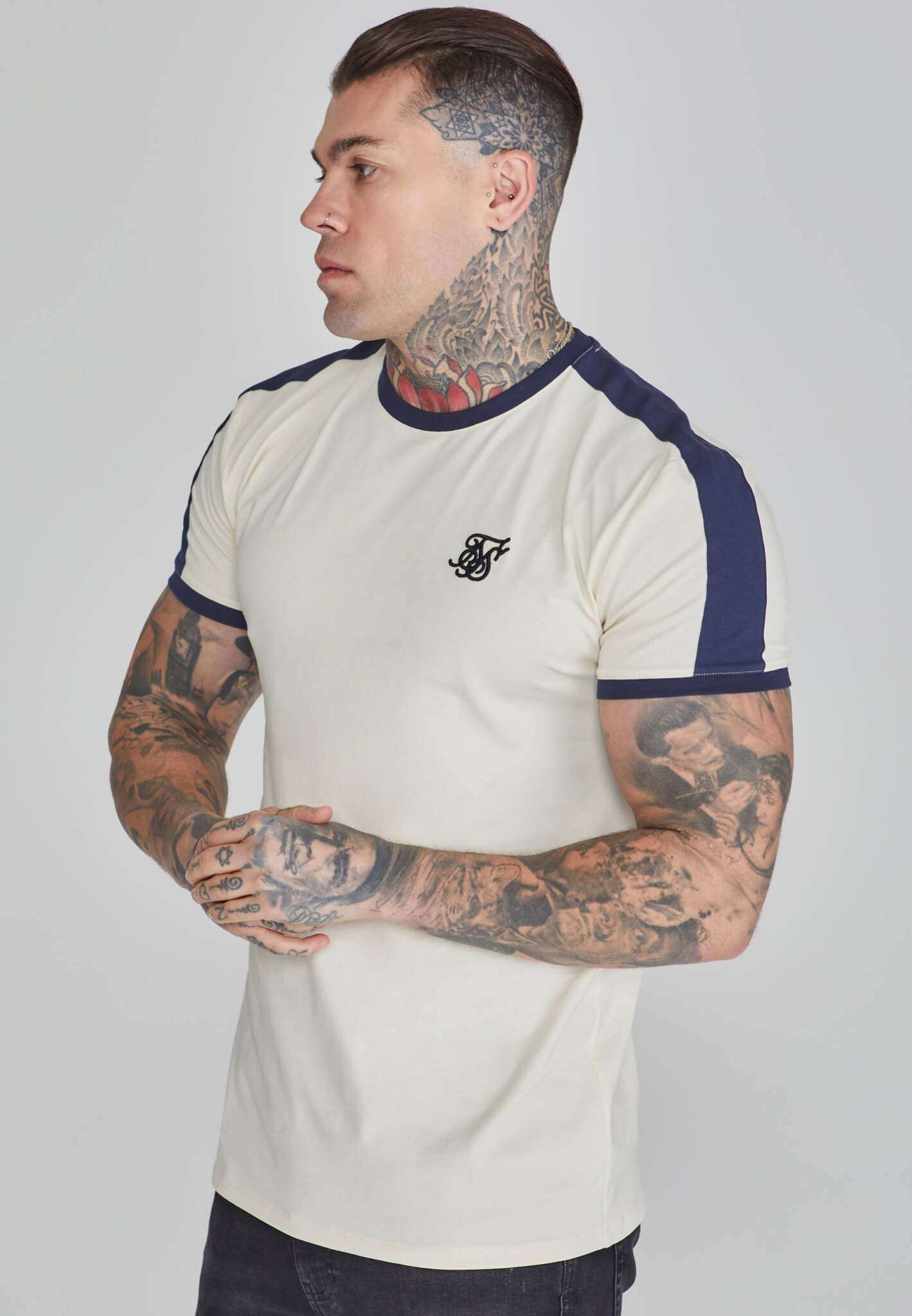 T-shirt Ringer in ecru T-shirt SikSilk