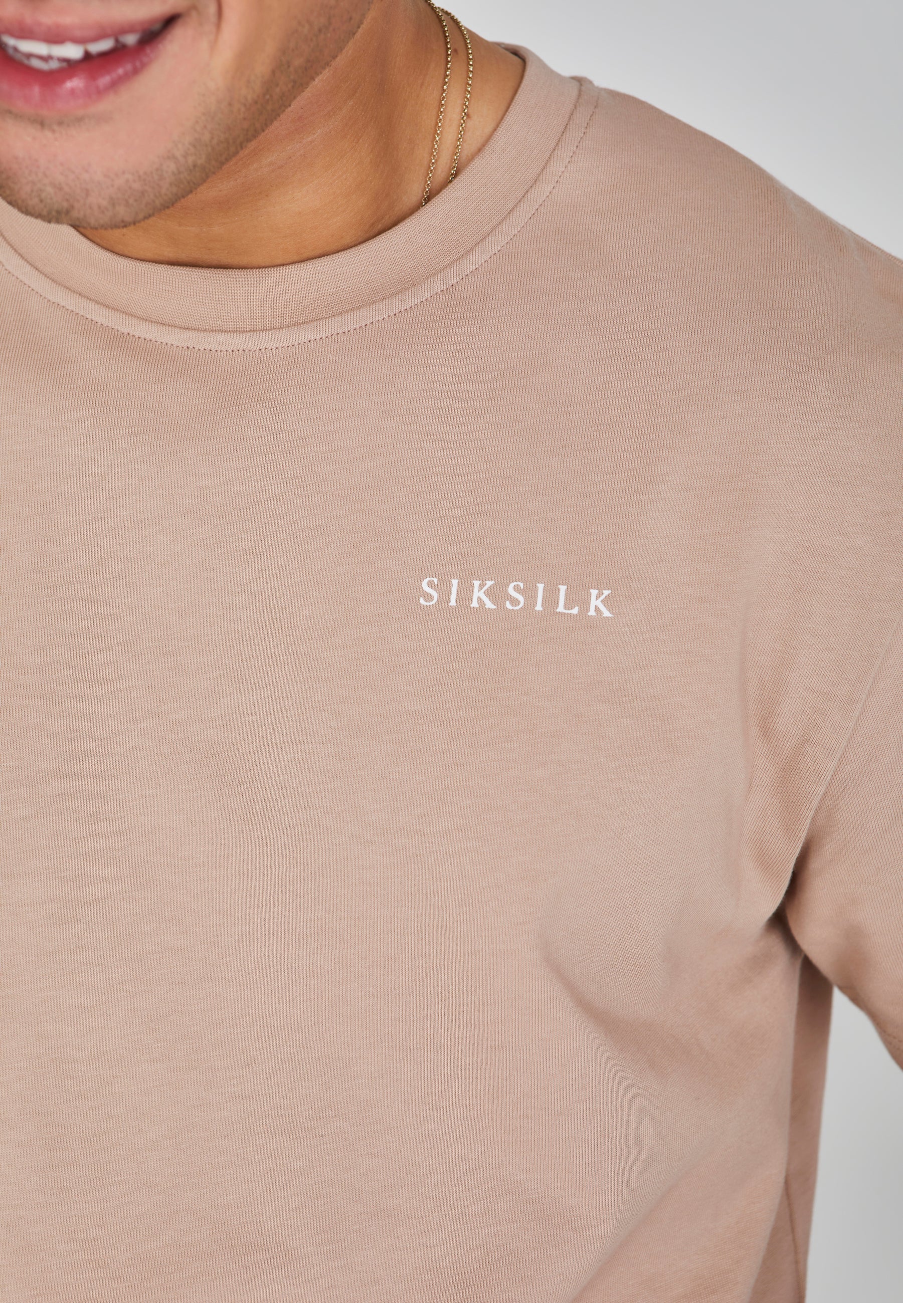 T-shirt grafica in beige T-shirt SikSilk   