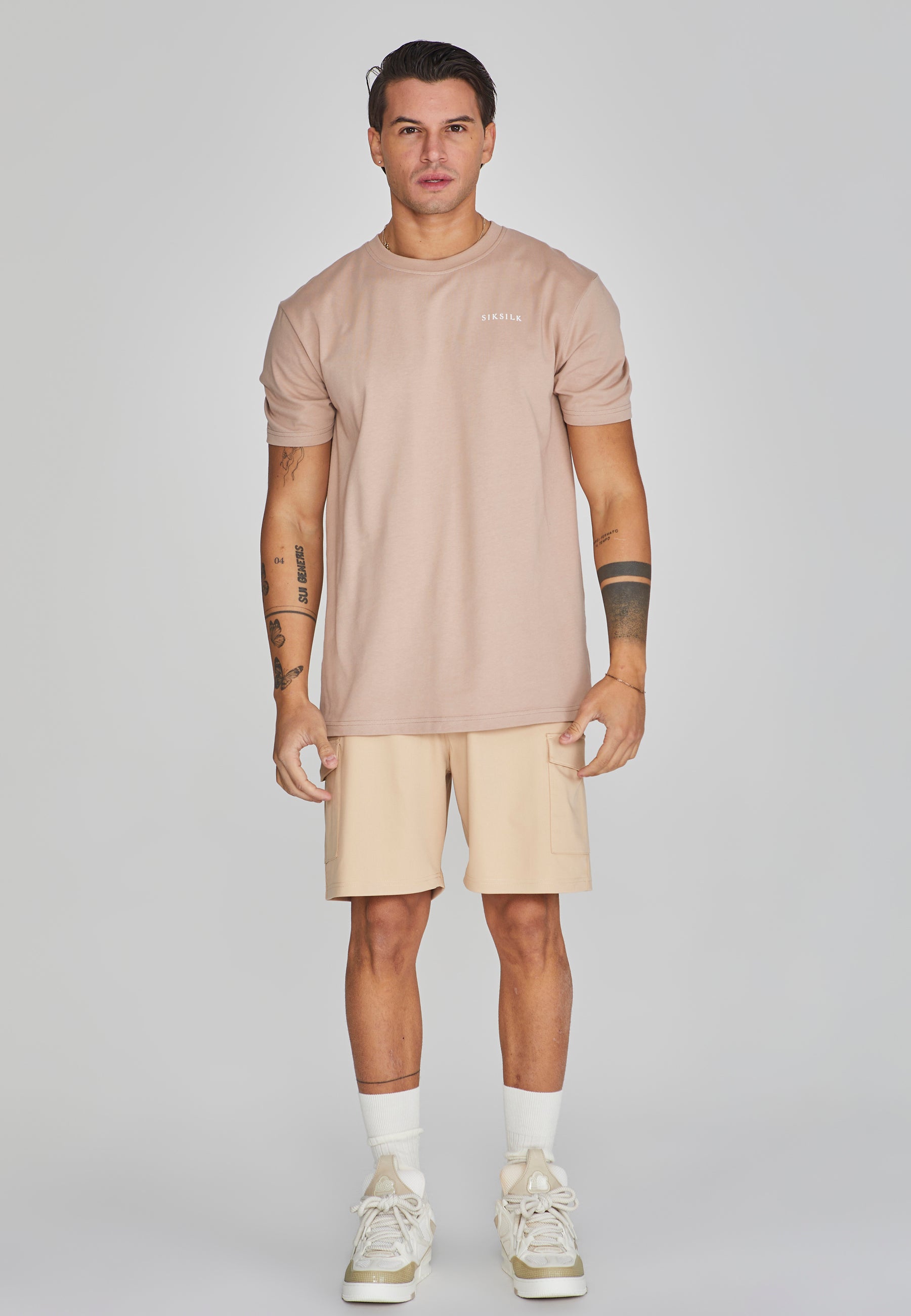 T-shirt grafica in beige T-shirt SikSilk   