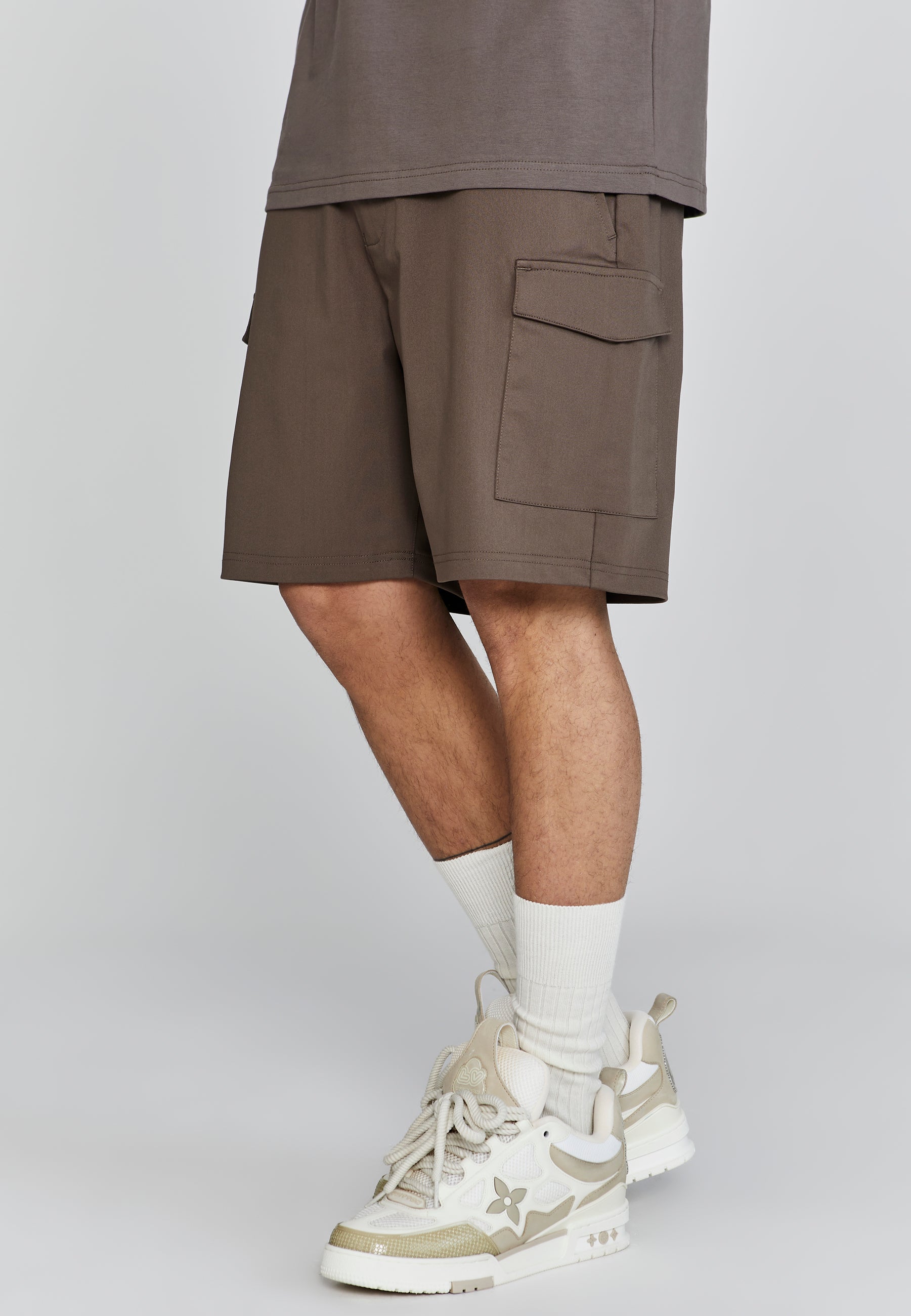 Pantaloncini Cargo in marrone SikSilk   