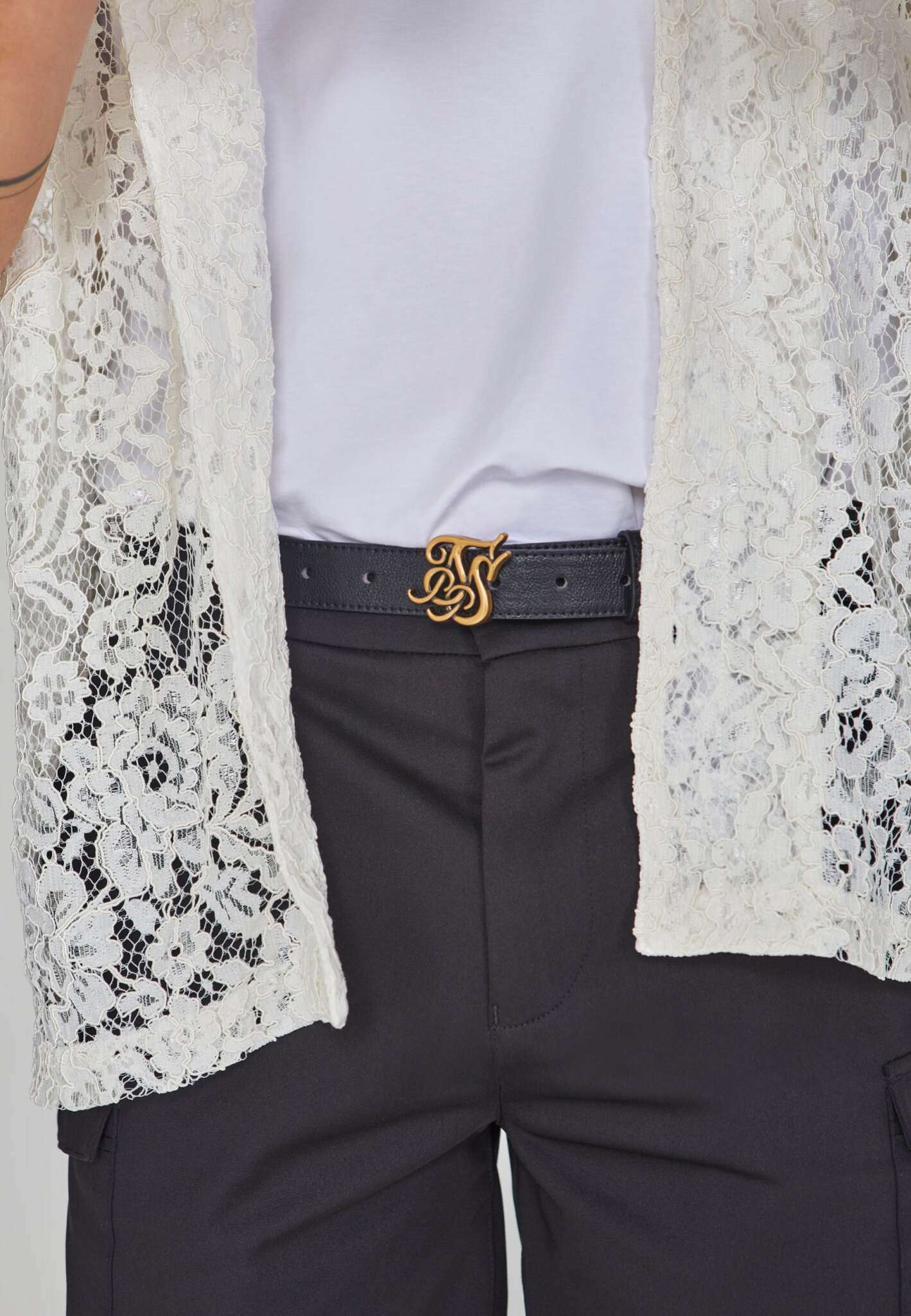 Pantaloncini Cargo in nero SikSilk   