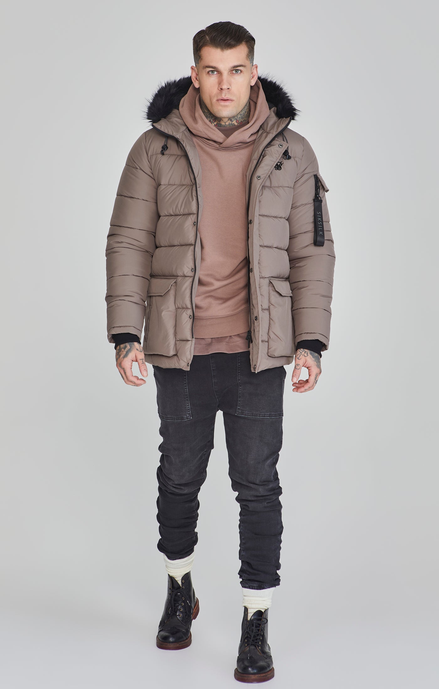 Parka in beige Giacche SikSilk   