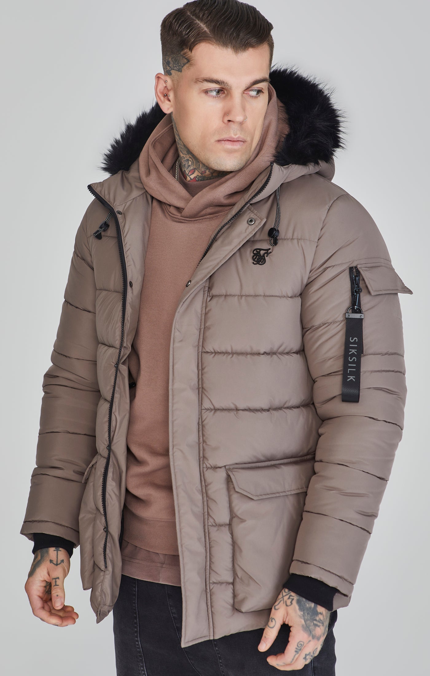 Parka in beige Giacche SikSilk   