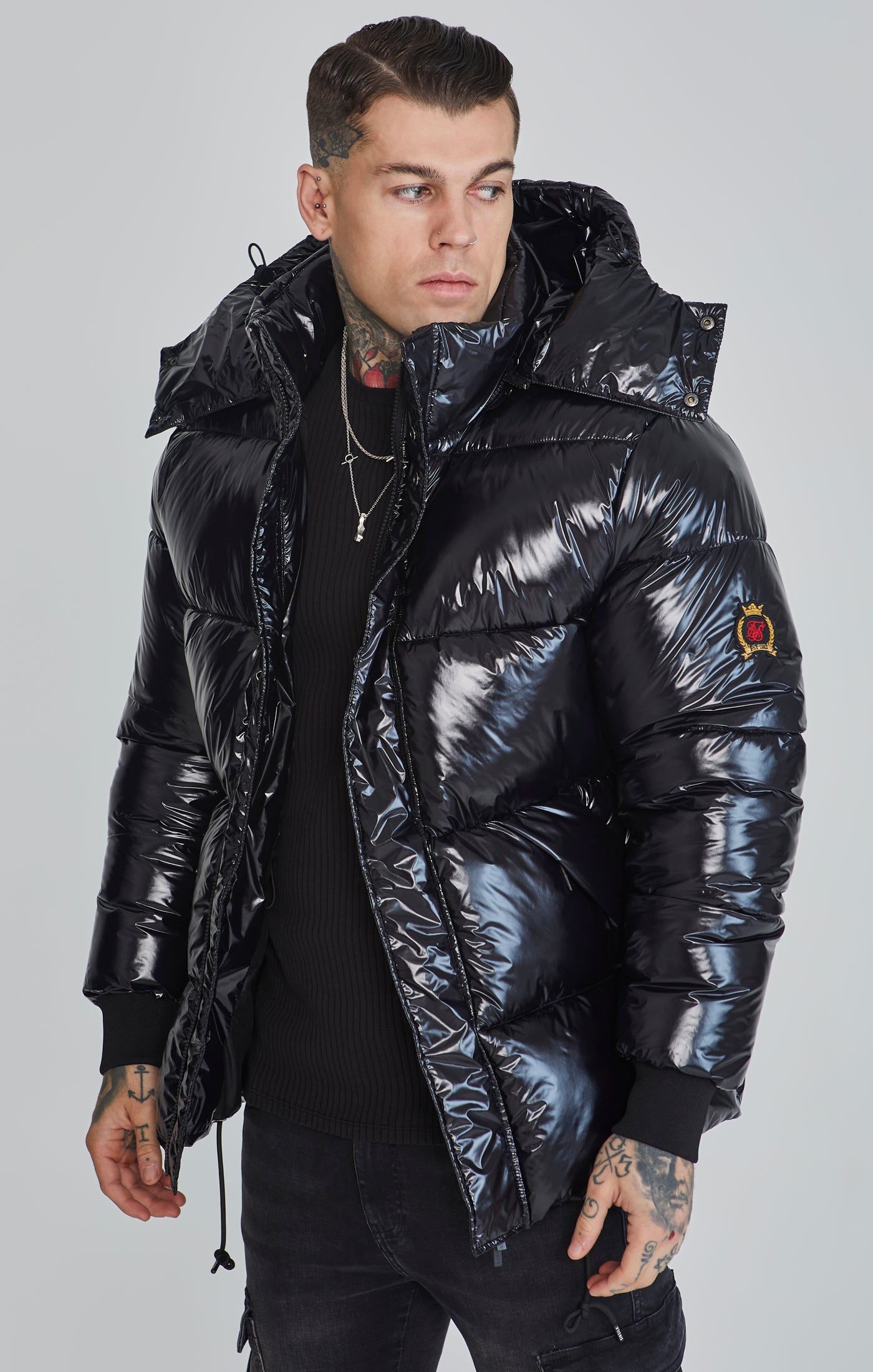 Giacca Puffer in Nero Giacche SikSilk   