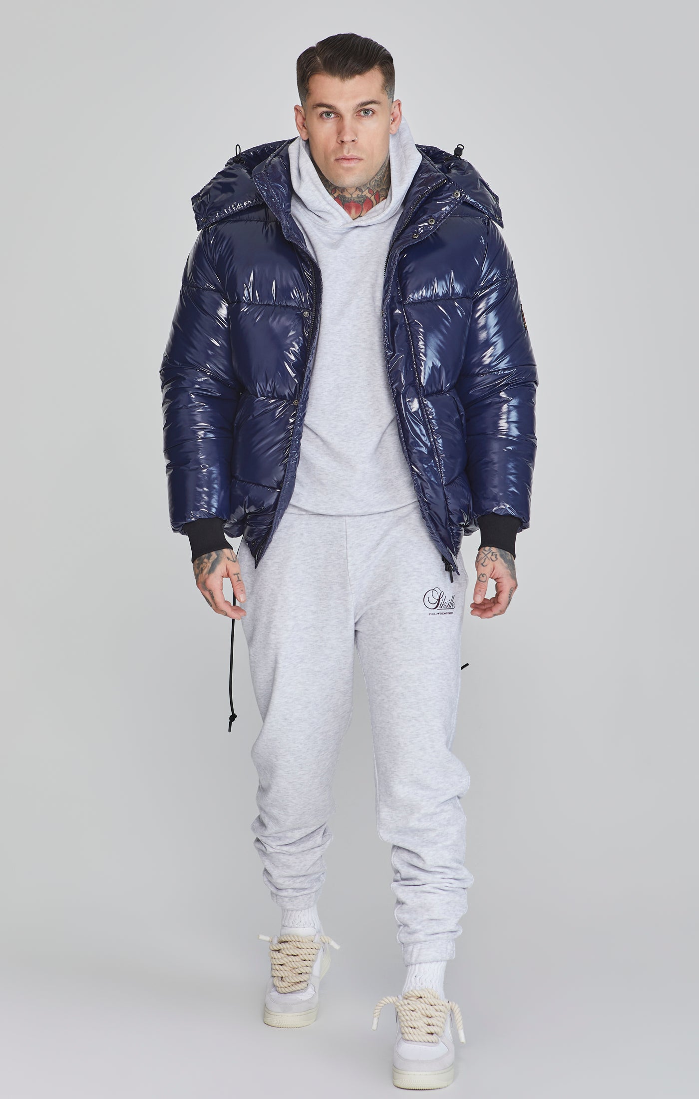 Giacca Puffer in Blue Jackets SikSilk   