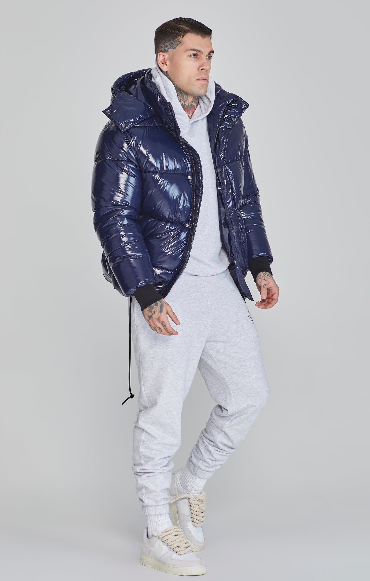 Giacca Puffer in Blue Jackets SikSilk   