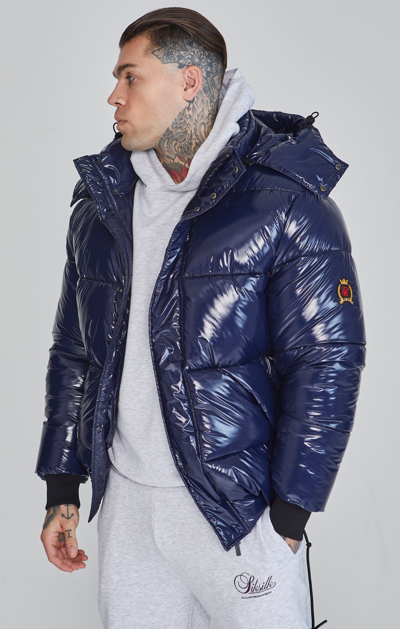 Giacca Puffer in Blue Jackets SikSilk   