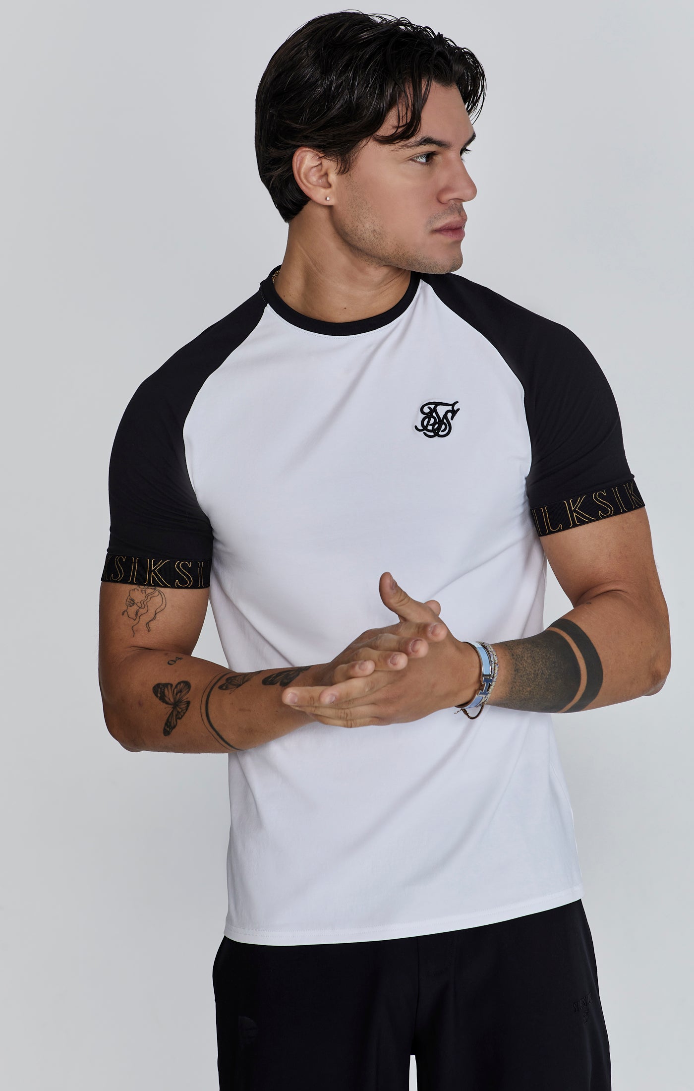 Maglietta Tech in bianco/nero Magliette SikSilk   